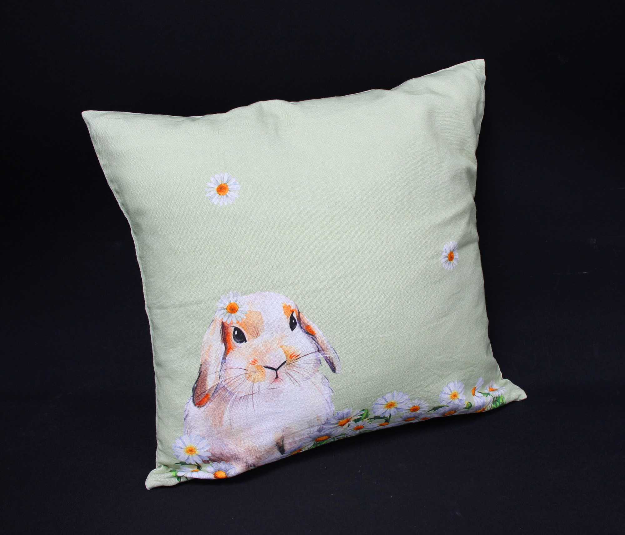 Acheter Housse de coussin "lapin fleurs"  dans la boutique en ligne de Frank Flechtwaren pour Textiles de table