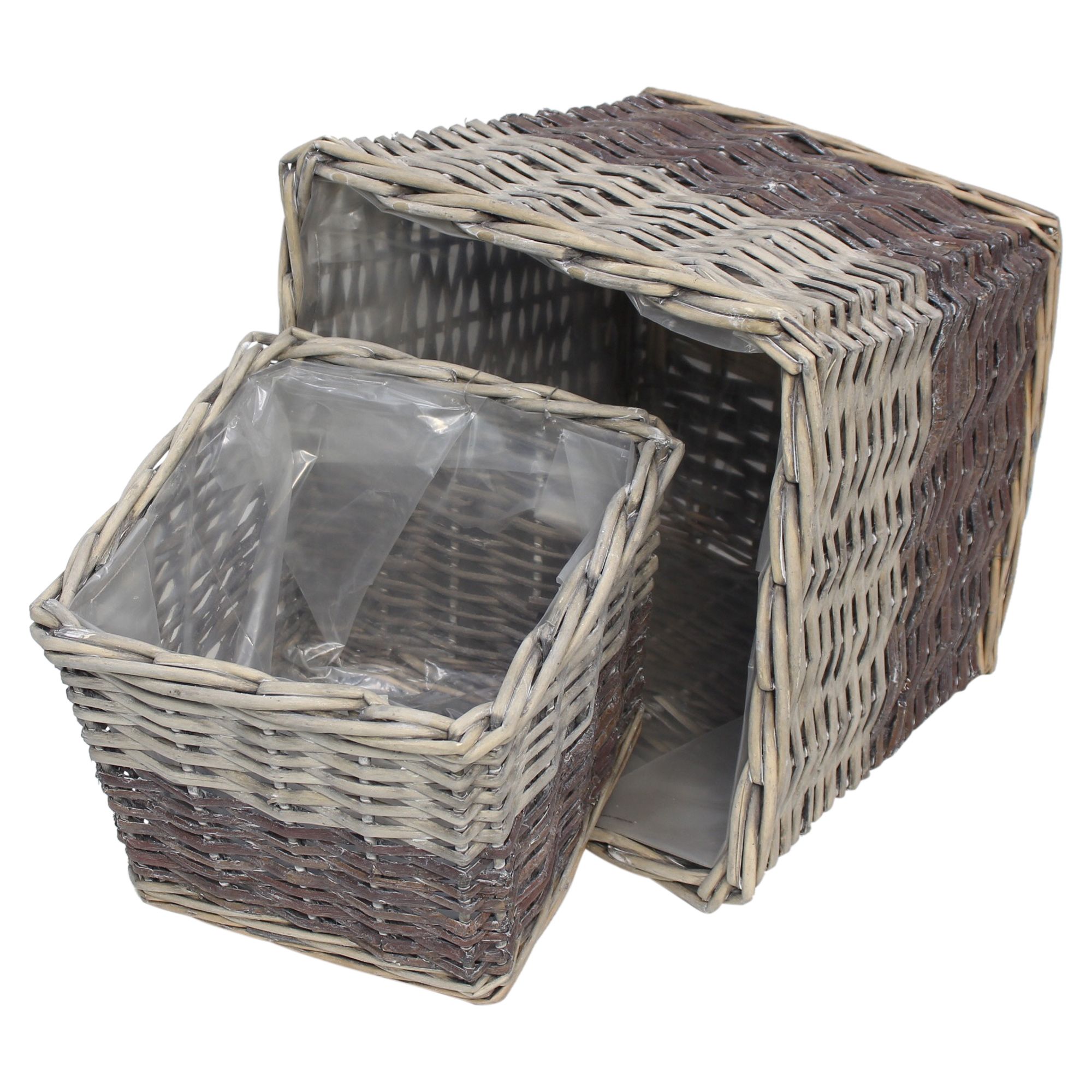 Acheter Lot de 2 jardinières "saule gris"  dans la boutique en ligne de Frank Flechtwaren pour Jardinières corbeilles