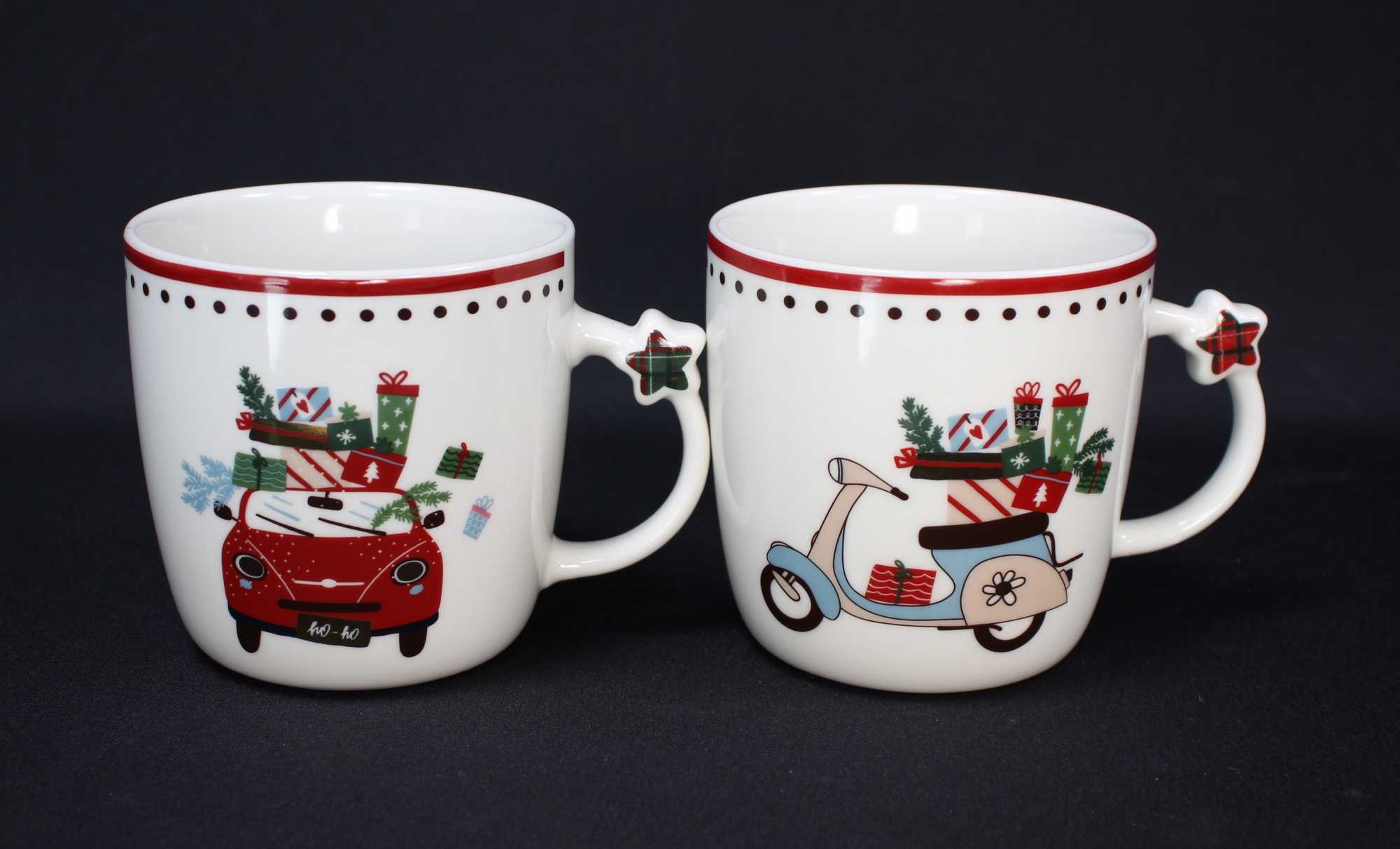 Acheter Lot de 2 tasses "tournée de Noël"  dans la boutique en ligne de Frank Flechtwaren pour Cuisine