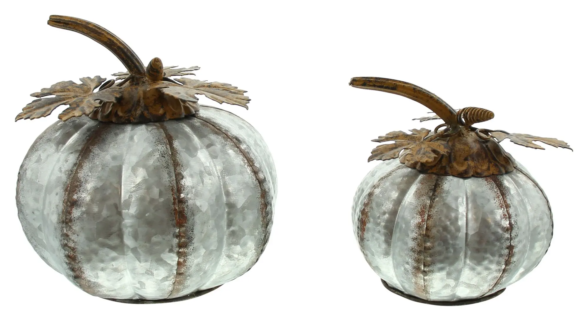 Acheter Lot de 2 citrouilles "feuilles rouillées"  dans la boutique en ligne de Frank Flechtwaren pour Jardin d'automne
