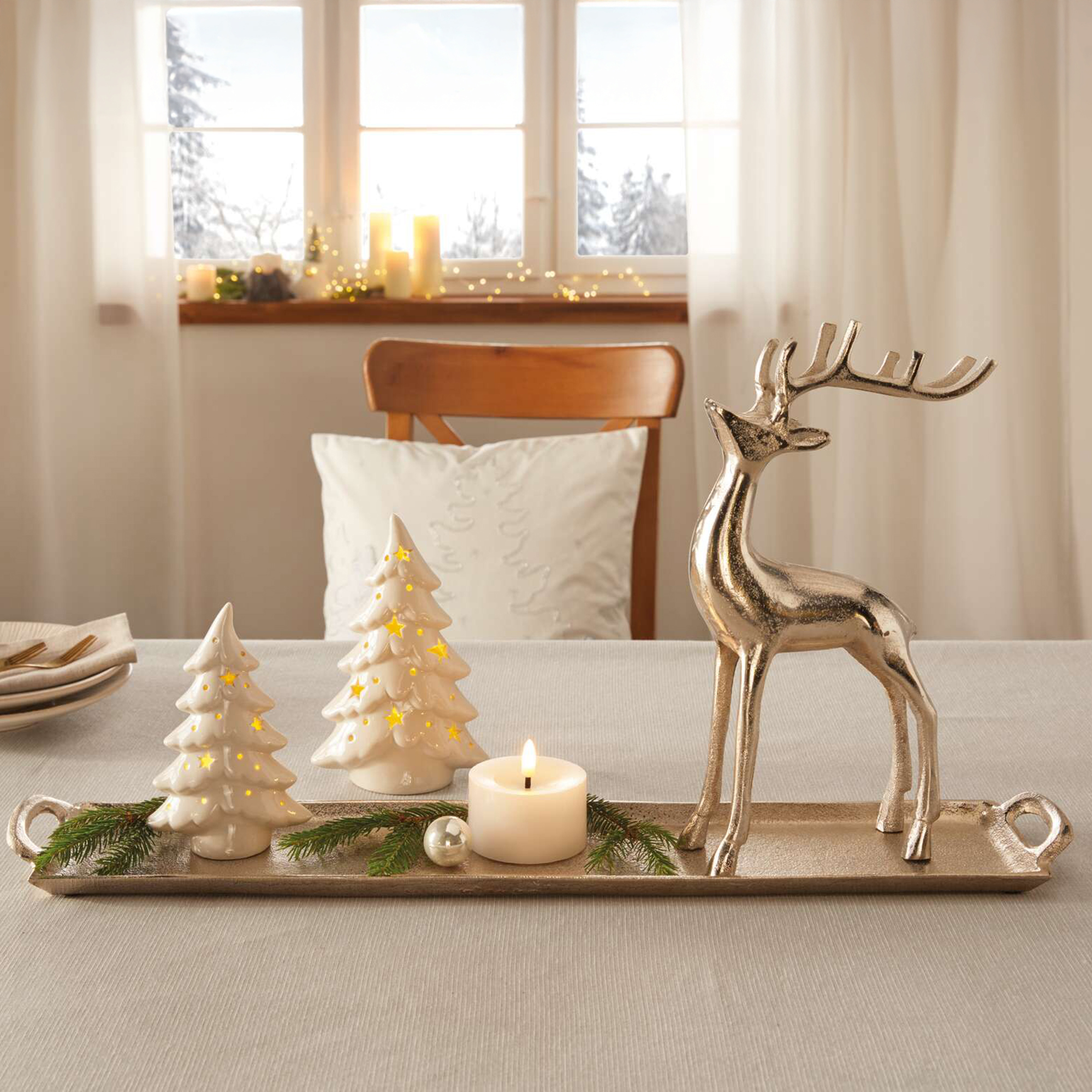 Acheter Plateau "brillance argentée", long  dans la boutique en ligne de Frank Flechtwaren