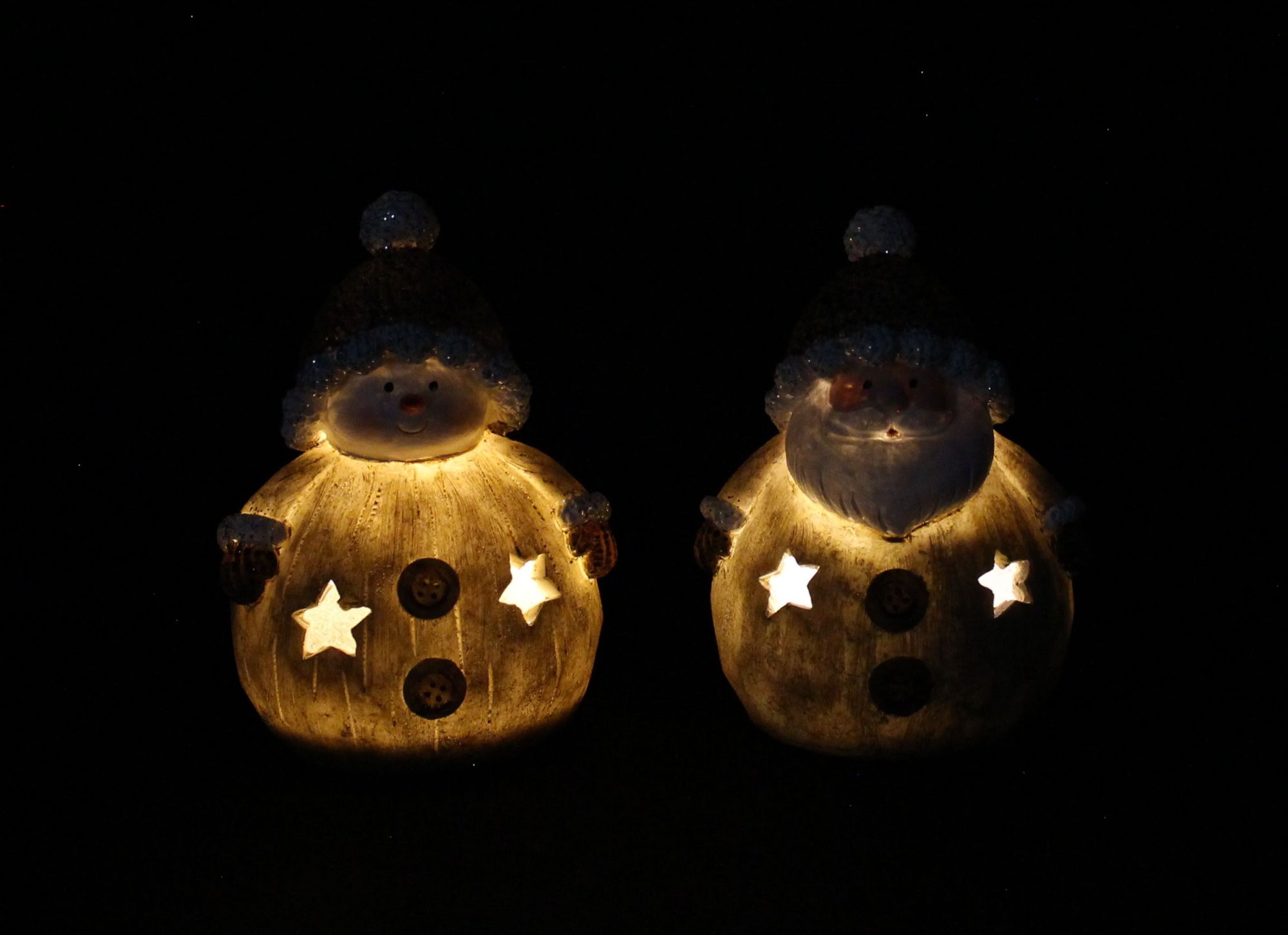 Acheter Lot de 2 figurines LED "copains d'hiver"  dans la boutique en ligne de Frank Flechtwaren pour Noël