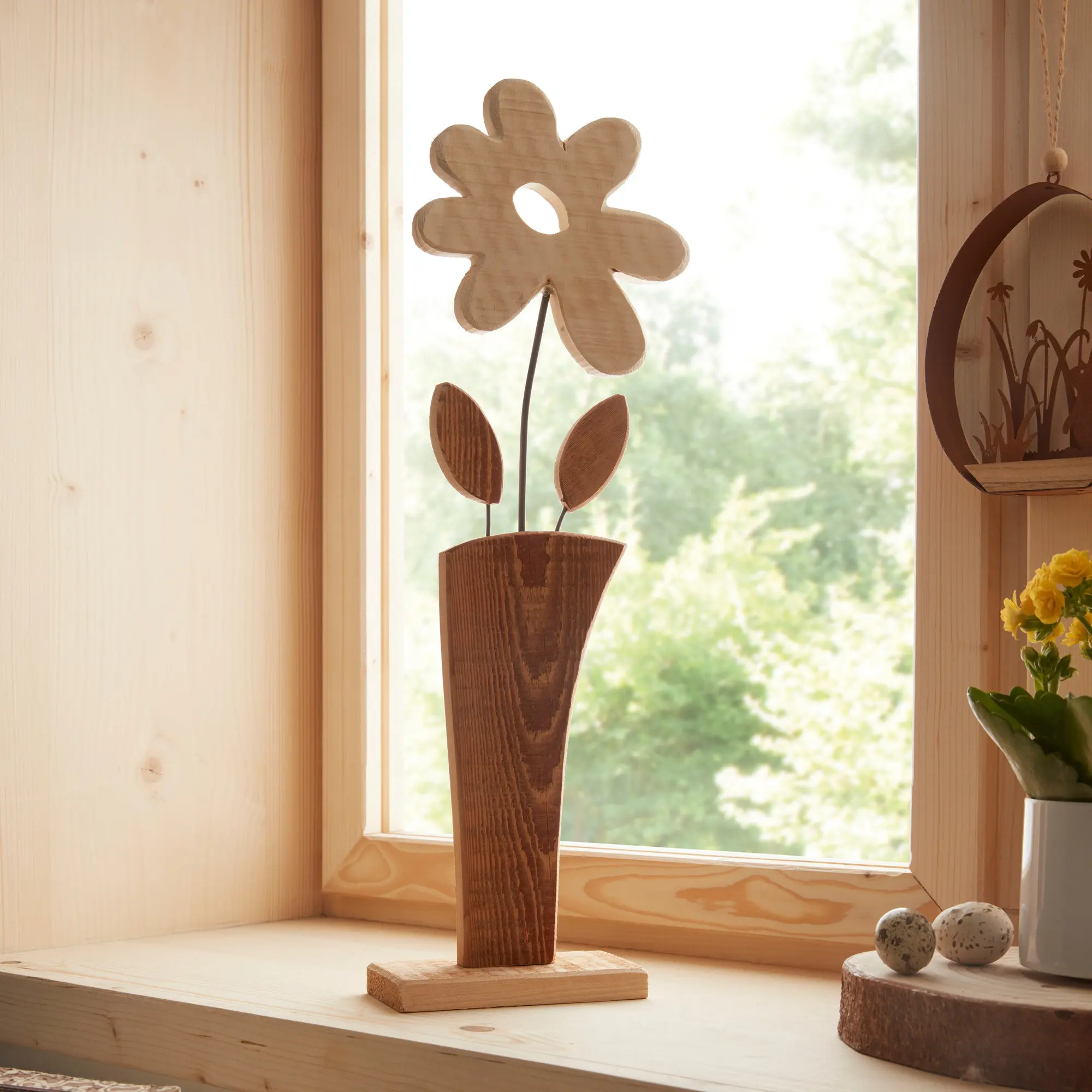 Acheter Décoration en bois "fleur"  dans la boutique en ligne de Frank Flechtwaren
