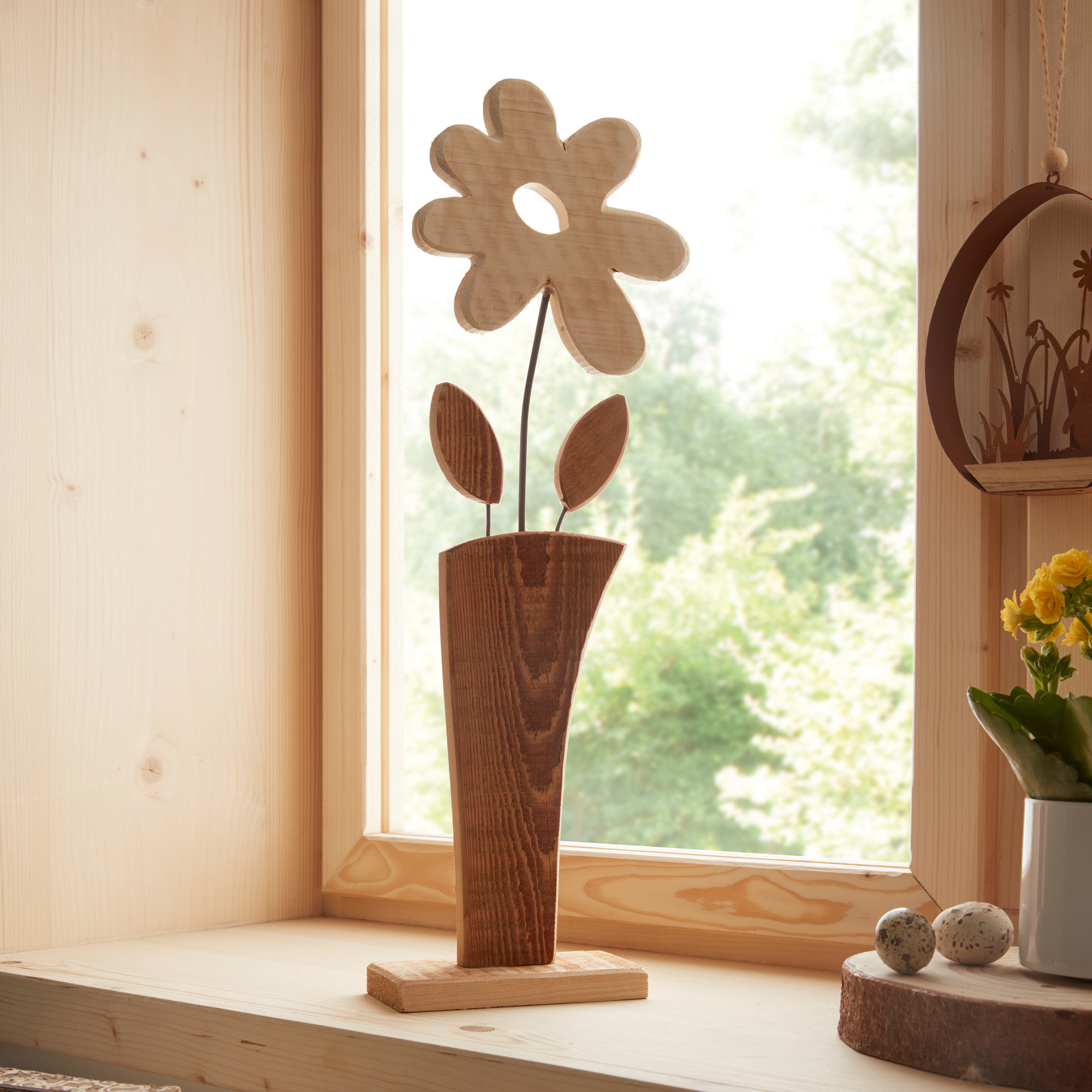 Acheter Décoration en bois "fleur"  dans la boutique en ligne de Frank Flechtwaren pour Pâques