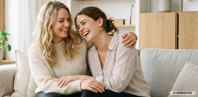Deux femmes ravies de cette campagne de parrainage