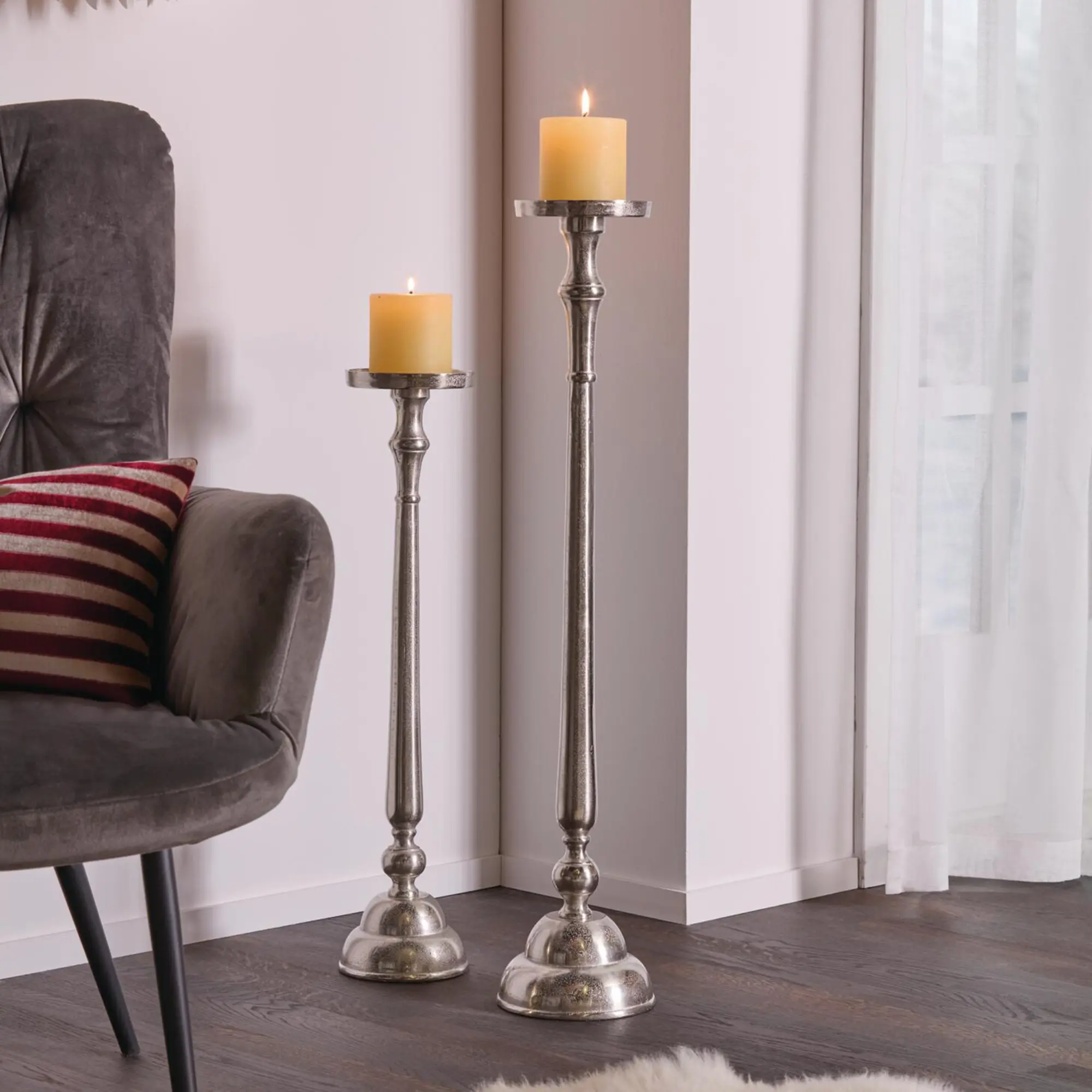 Acheter Bougeoirs « Argentum », lot de 2 dans la boutique en ligne de Frank Flechtwaren