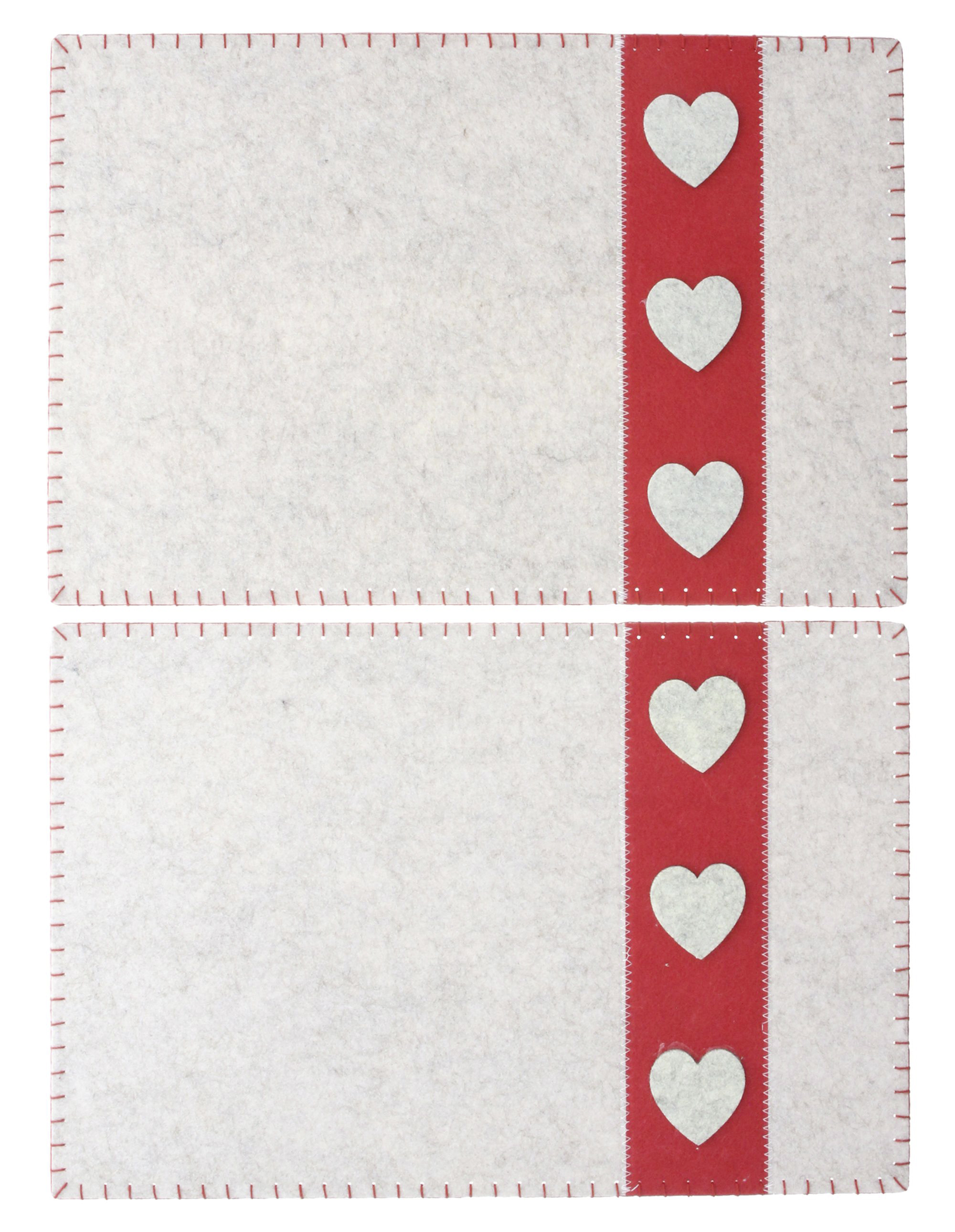 Acheter Lot de 2 sets de table "coeur"  dans la boutique en ligne de Frank Flechtwaren pour Automne