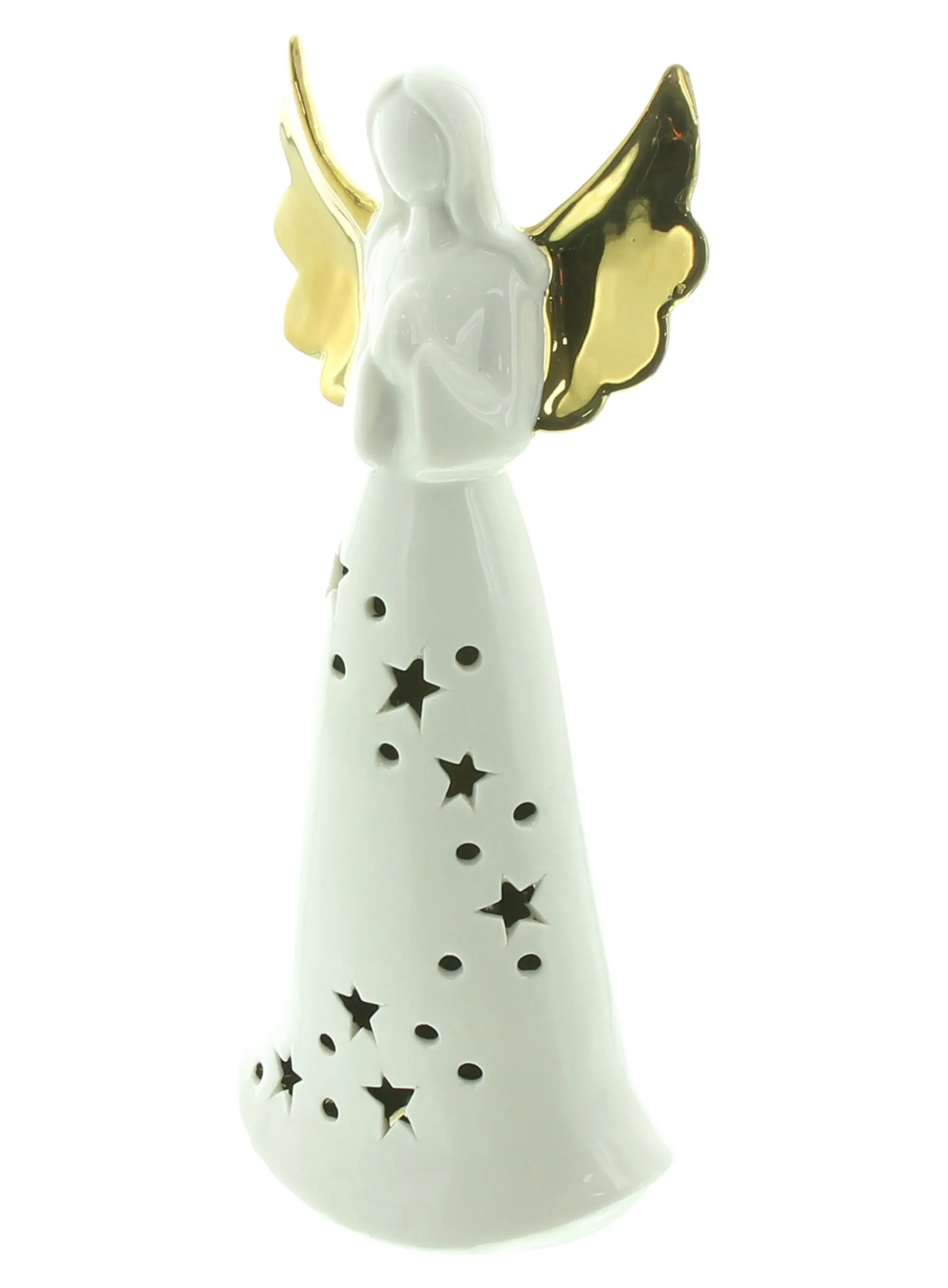 Acheter Ange LED " ailes dorées"  dans la boutique en ligne de Frank Flechtwaren pour Figurines décoratives