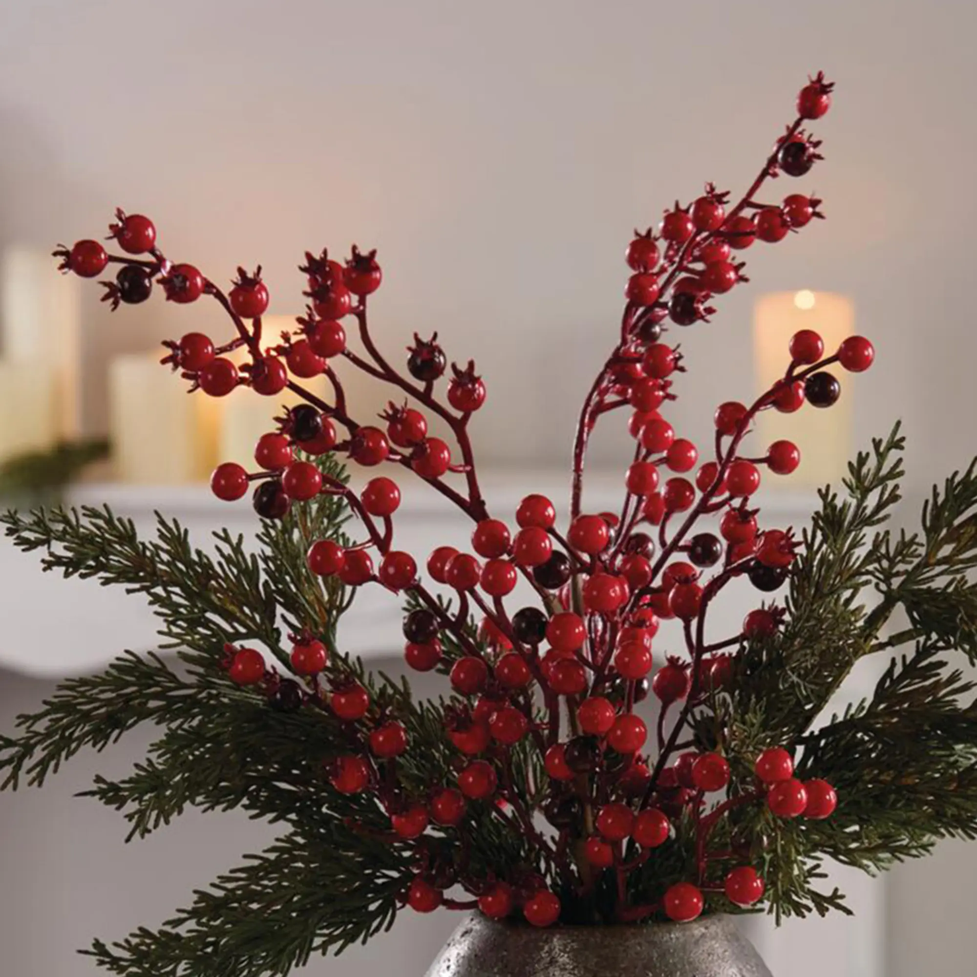 Acheter Branche décorative « Baies rouges », lot de 2 dans la boutique en ligne de Frank Flechtwaren
