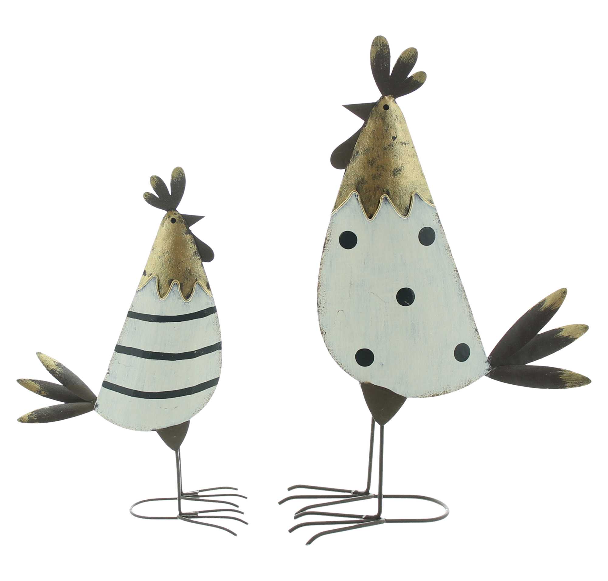 Acheter Lot de 2 figurines "poule &amp; coq"  dans la boutique en ligne de Frank Flechtwaren pour Lapin &amp; co
