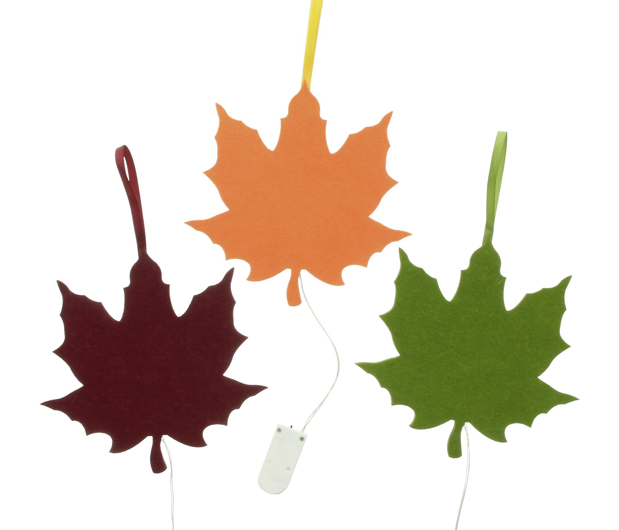 Acheter Lot de 3 suspensions LED "feuille d'érable"  dans la boutique en ligne de Frank Flechtwaren pour Série titre automne/hiver