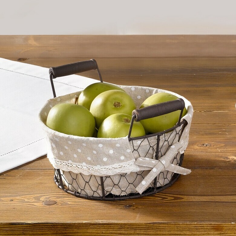 Acheter Panier de rangement "petits pois", rond  dans la boutique en ligne de Frank Flechtwaren