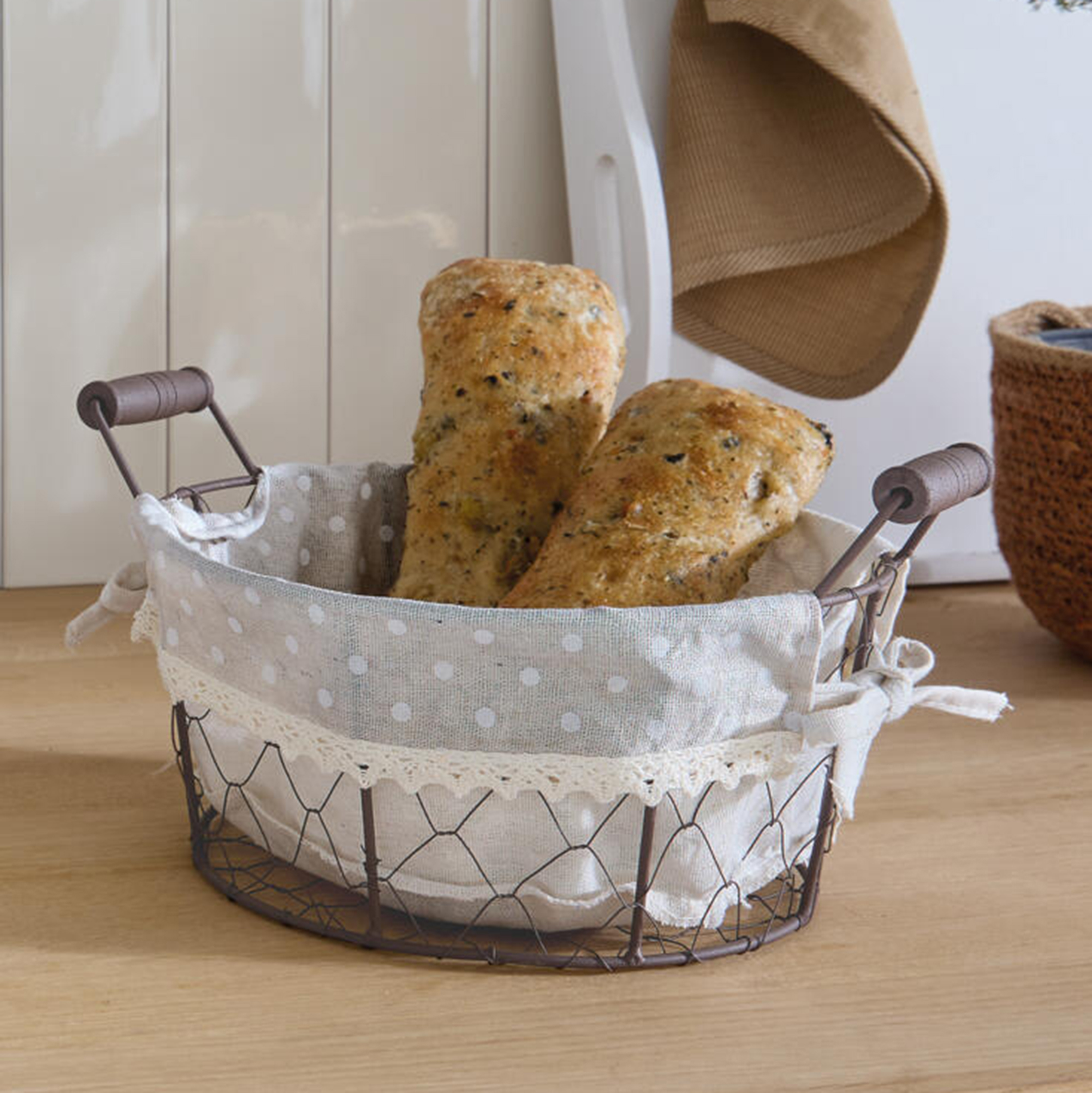 Acheter Panier de rangement "petits pois", rond  dans la boutique en ligne de Frank Flechtwaren