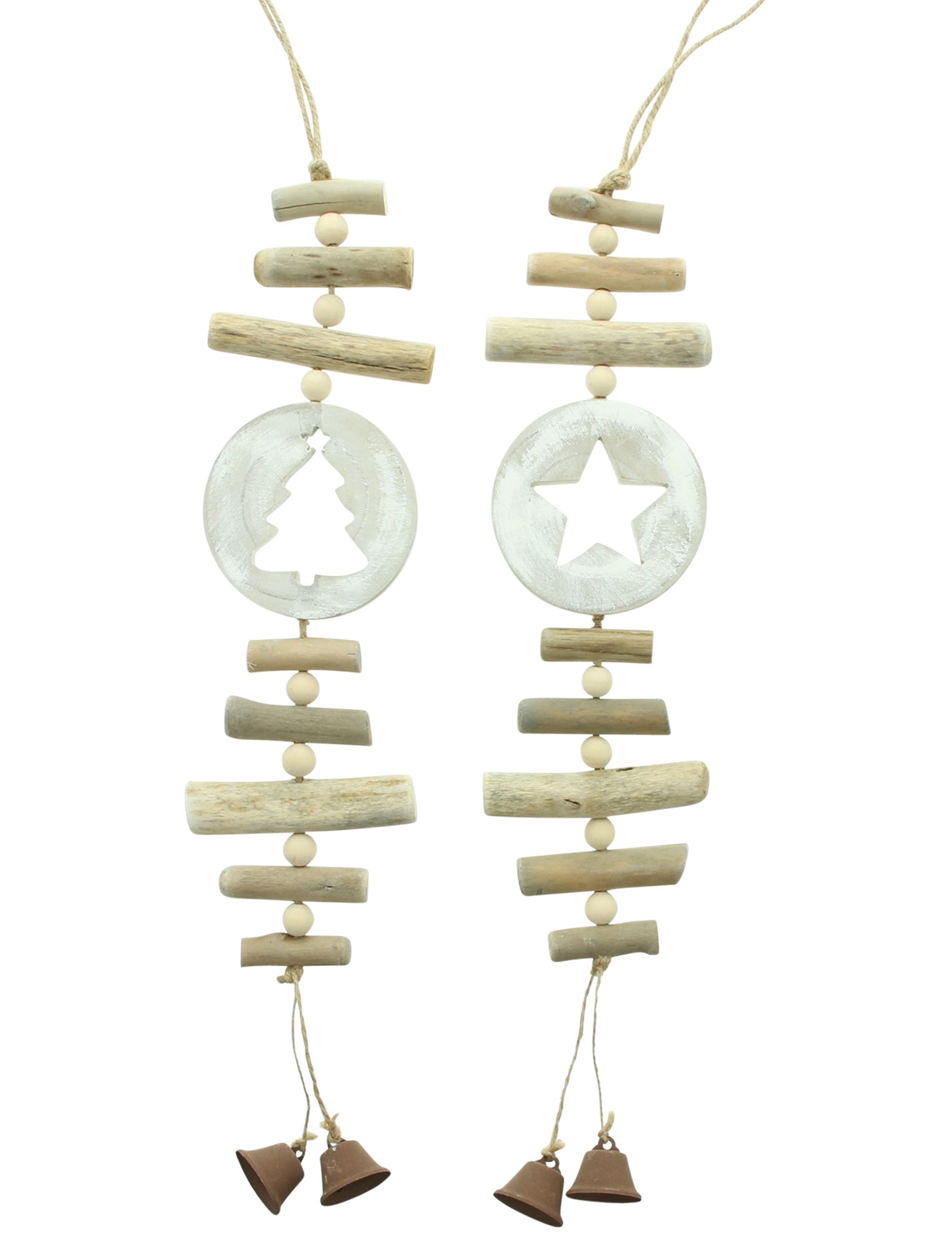 Acheter Lot de 2 suspensions "sapin &amp; étoile"  dans la boutique en ligne de Frank Flechtwaren pour Décorations à suspendre