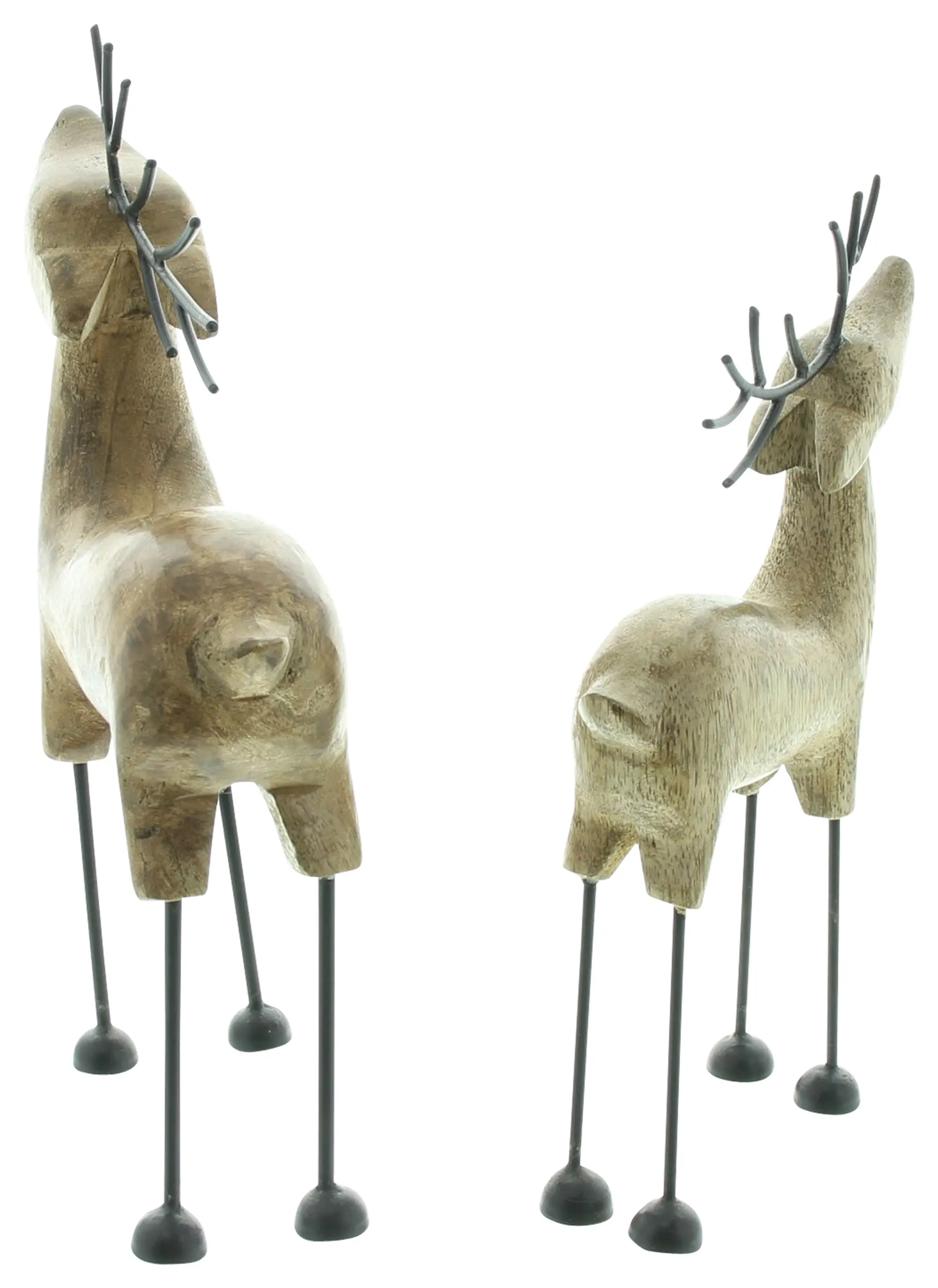 Acheter Lot de 2 rennes "bois de manguier"  dans la boutique en ligne de Frank Flechtwaren pour Combinaison tendance : mangue et argent