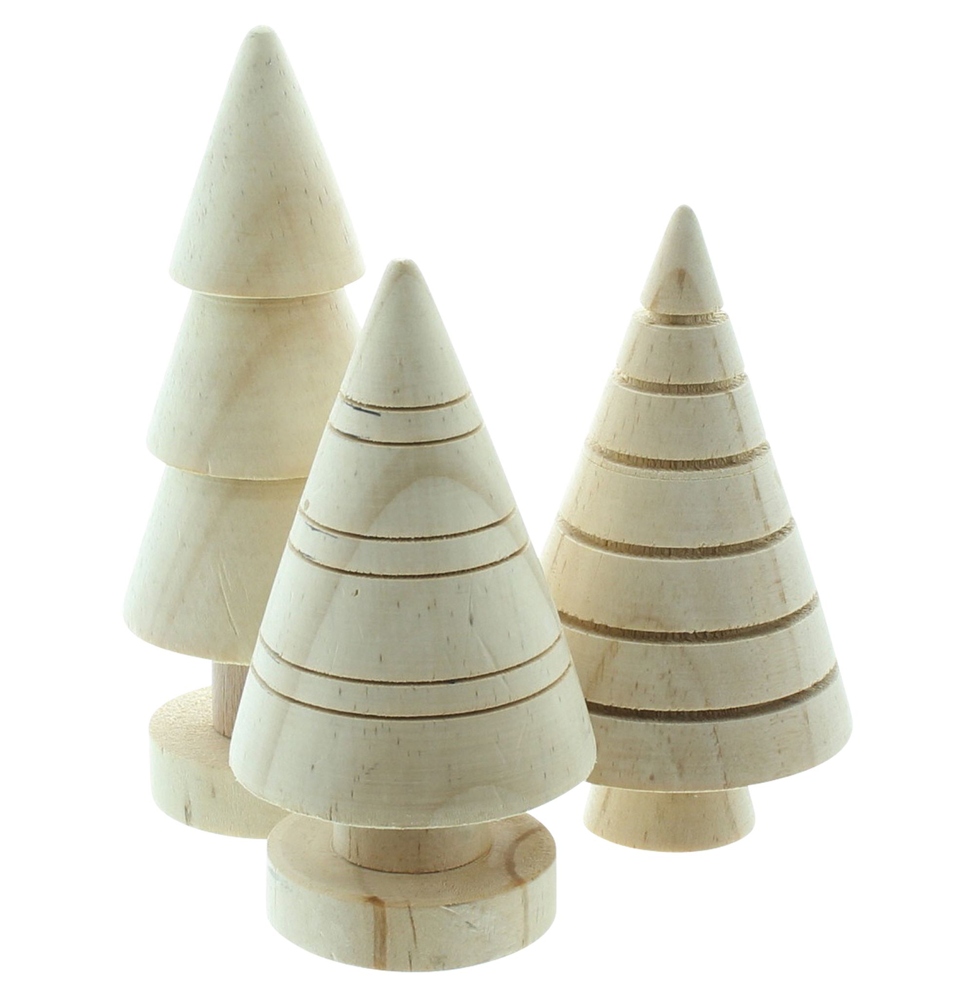 Acheter Lot de 3 petits arbres "bois"  dans la boutique en ligne de Frank Flechtwaren pour Noël