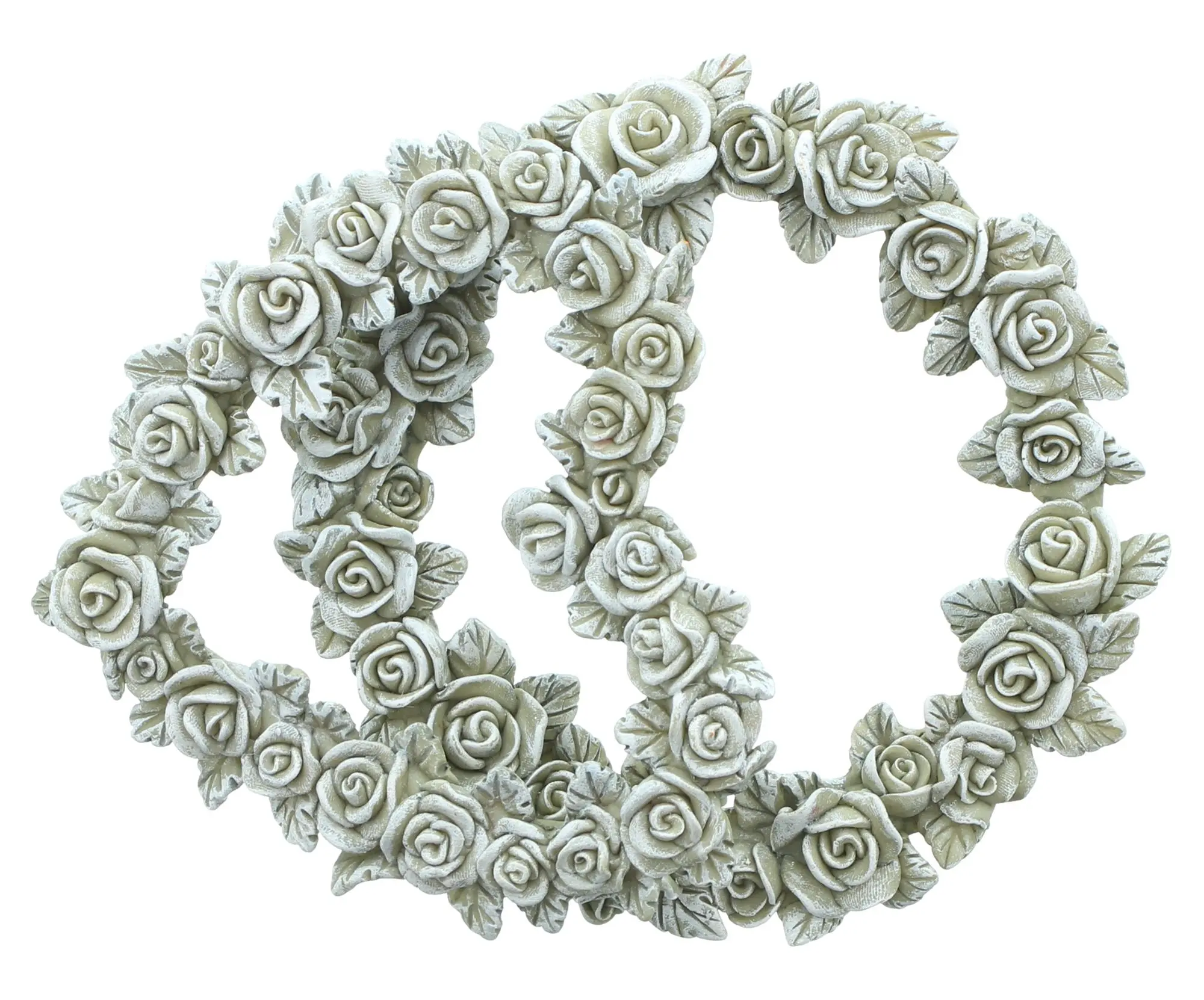Acheter Lot de 2 décorations avec roses "coeur &amp; couronne"  dans la boutique en ligne de Frank Flechtwaren pour Automne