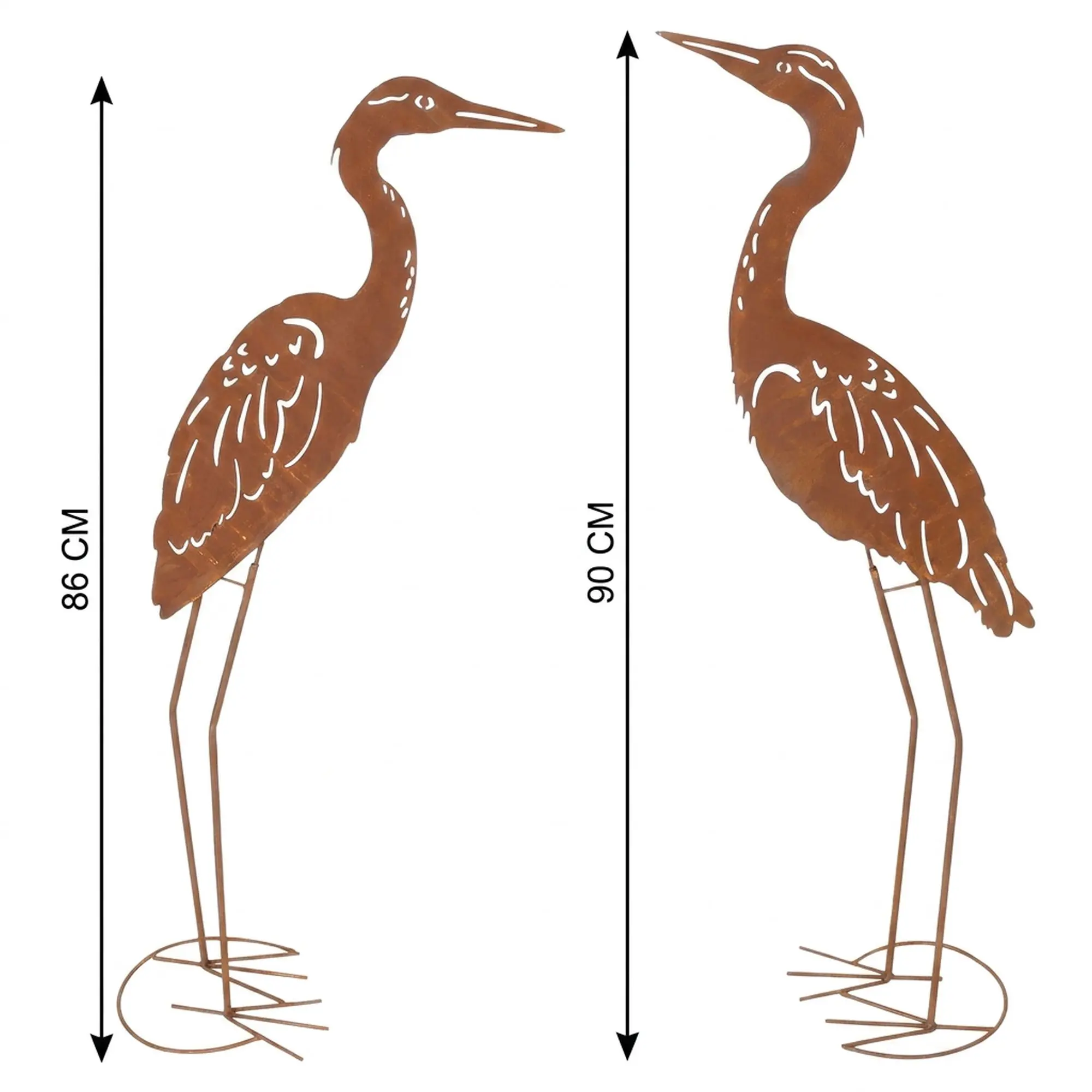 Acheter Lot de 2 oiseaux "rouille"  dans la boutique en ligne de Frank Flechtwaren pour Figurines décoratives