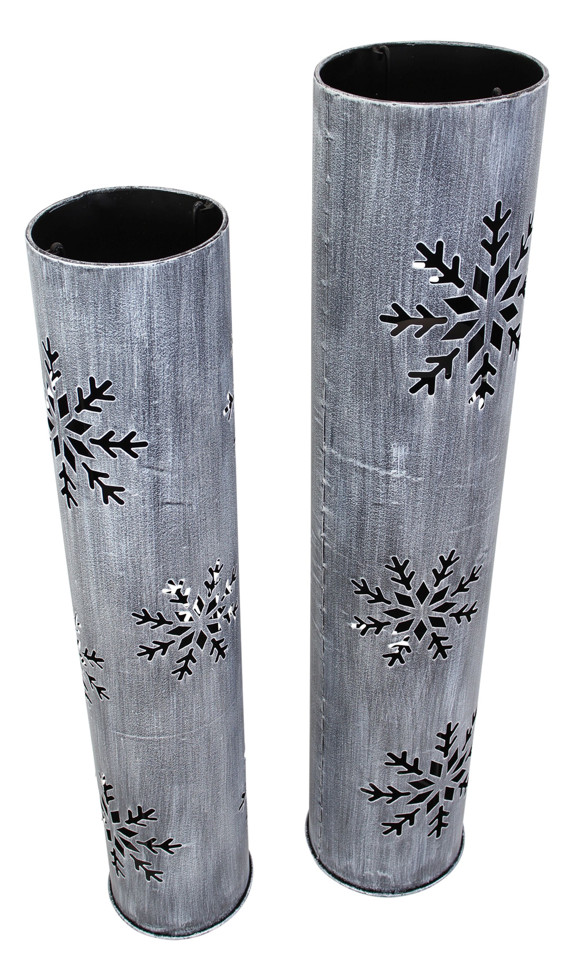 Acheter Lot de 2 colonnes-luminions "flocons de neige"  dans la boutique en ligne de Frank Flechtwaren pour Lumières de Noël