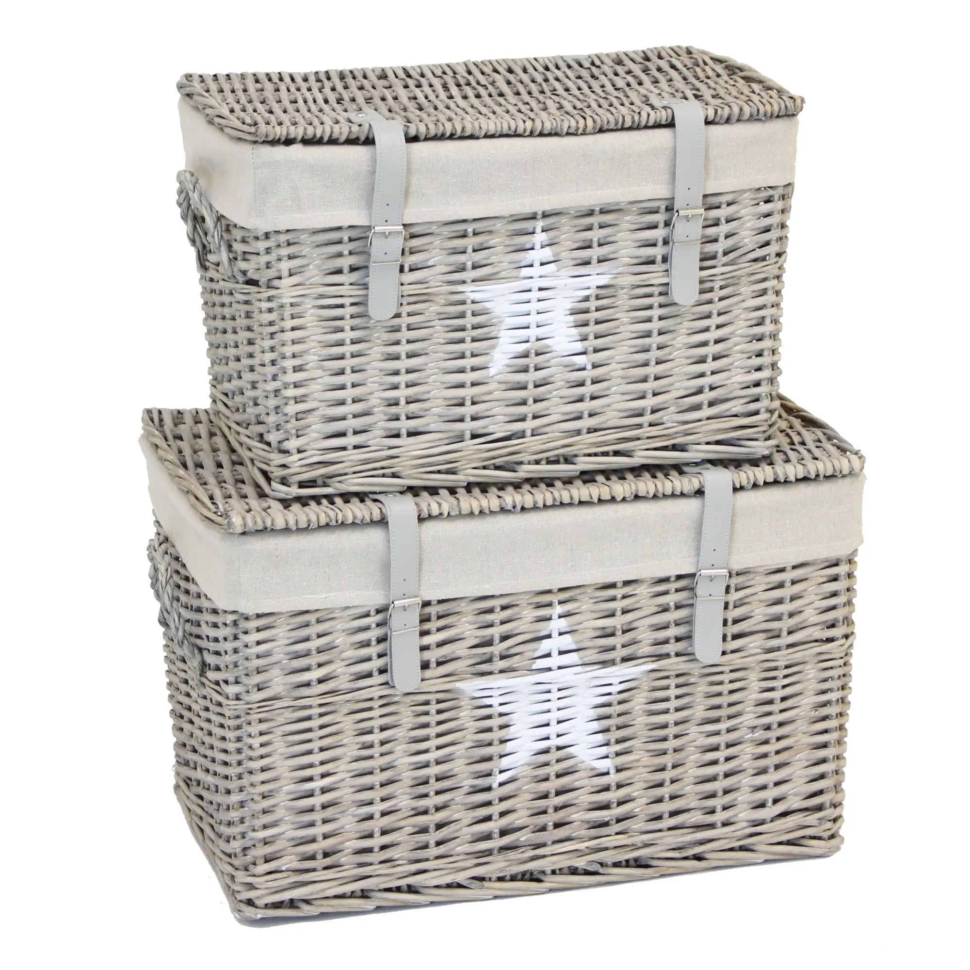 Acheter Lot de 2 coffres "étoiles"  dans la boutique en ligne de Frank Flechtwaren pour Chambre d'enfant