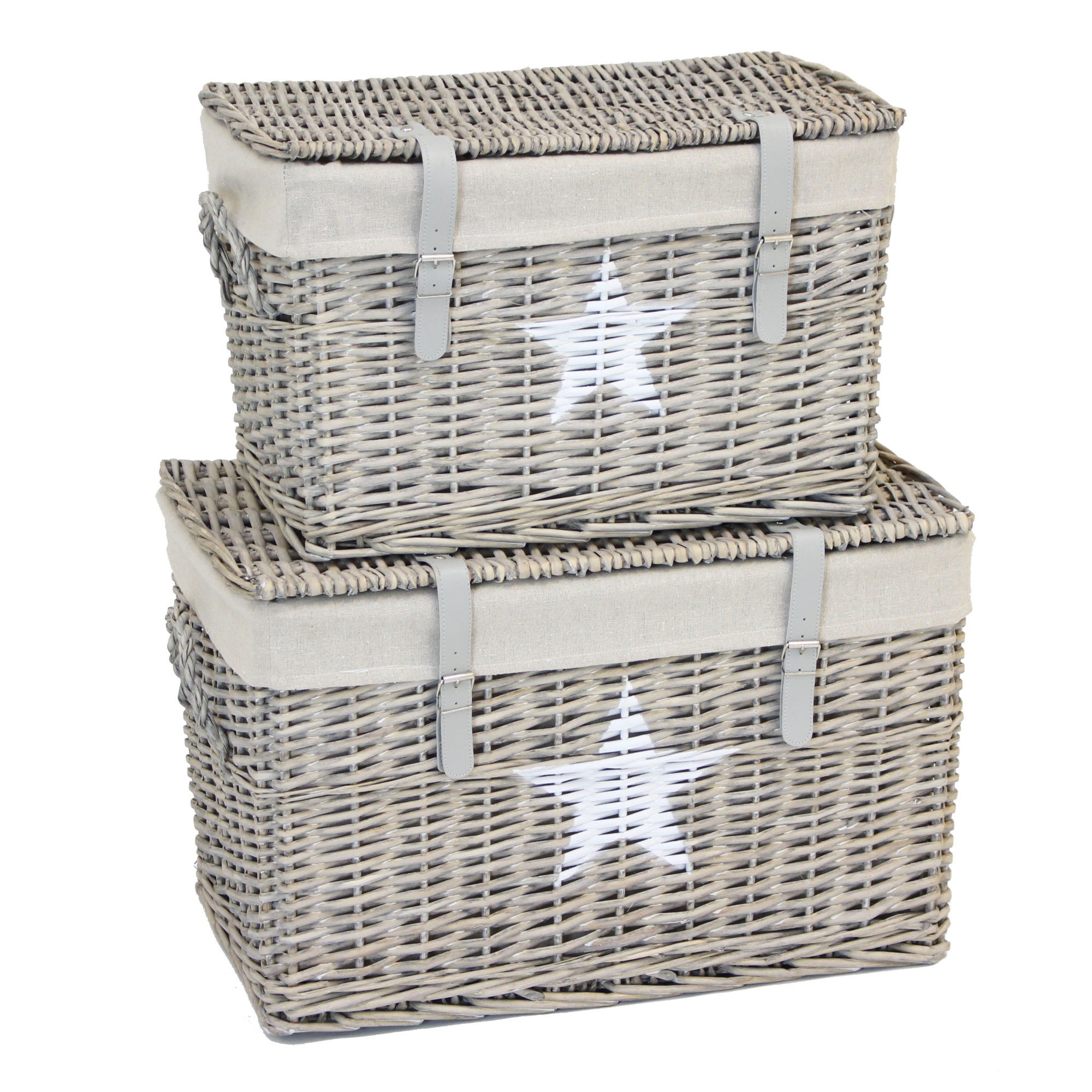 Acheter Lot de 2 coffres "étoiles"  dans la boutique en ligne de Frank Flechtwaren pour Chambre d'enfant