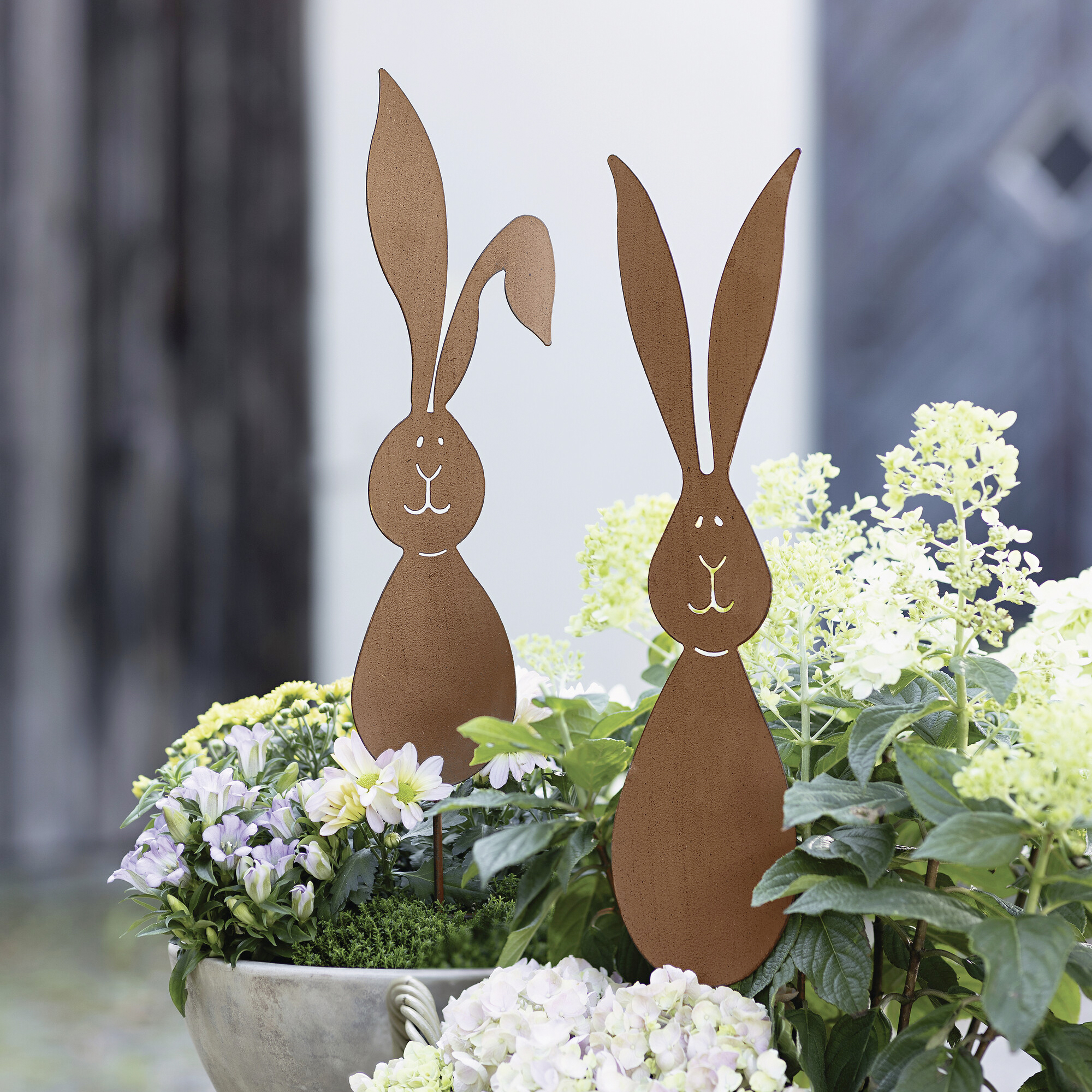 Acheter Lot de 2 pics de jardin "lapin"  dans la boutique en ligne de Frank Flechtwaren
