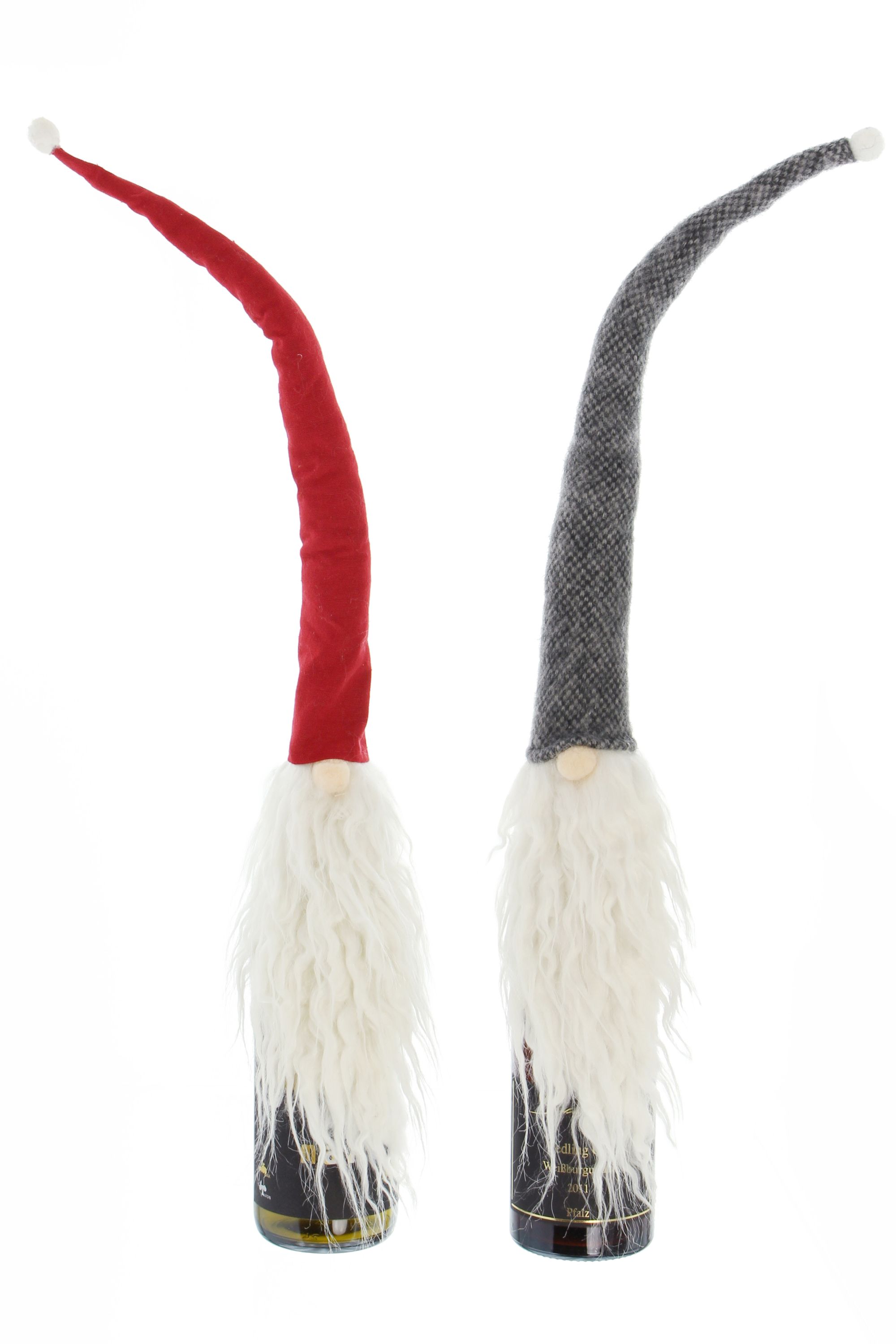 Acheter Lot de 2 déco bouteilles "chapeaux de lutins" dans la boutique en ligne de Frank Flechtwaren pour Noël Acheter Lot de 2 déco bouteilles "chapeaux de lutins" dans la boutique en ligne de Frank Flechtwaren pour Noël
