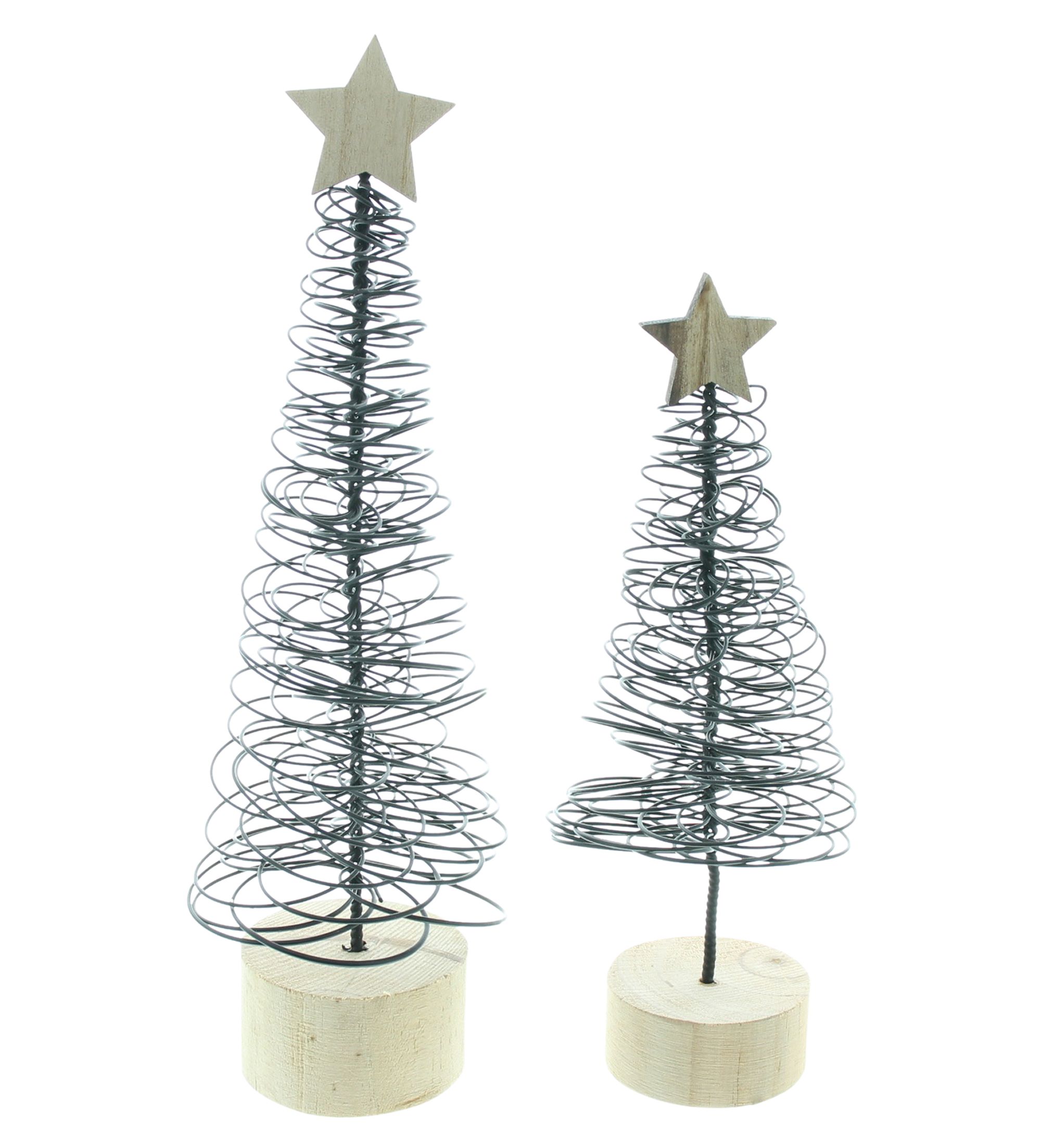 Acheter Lot de 2 décorations de Noël "Sapin en spirale"  dans la boutique en ligne de Frank Flechtwaren pour Sapins
