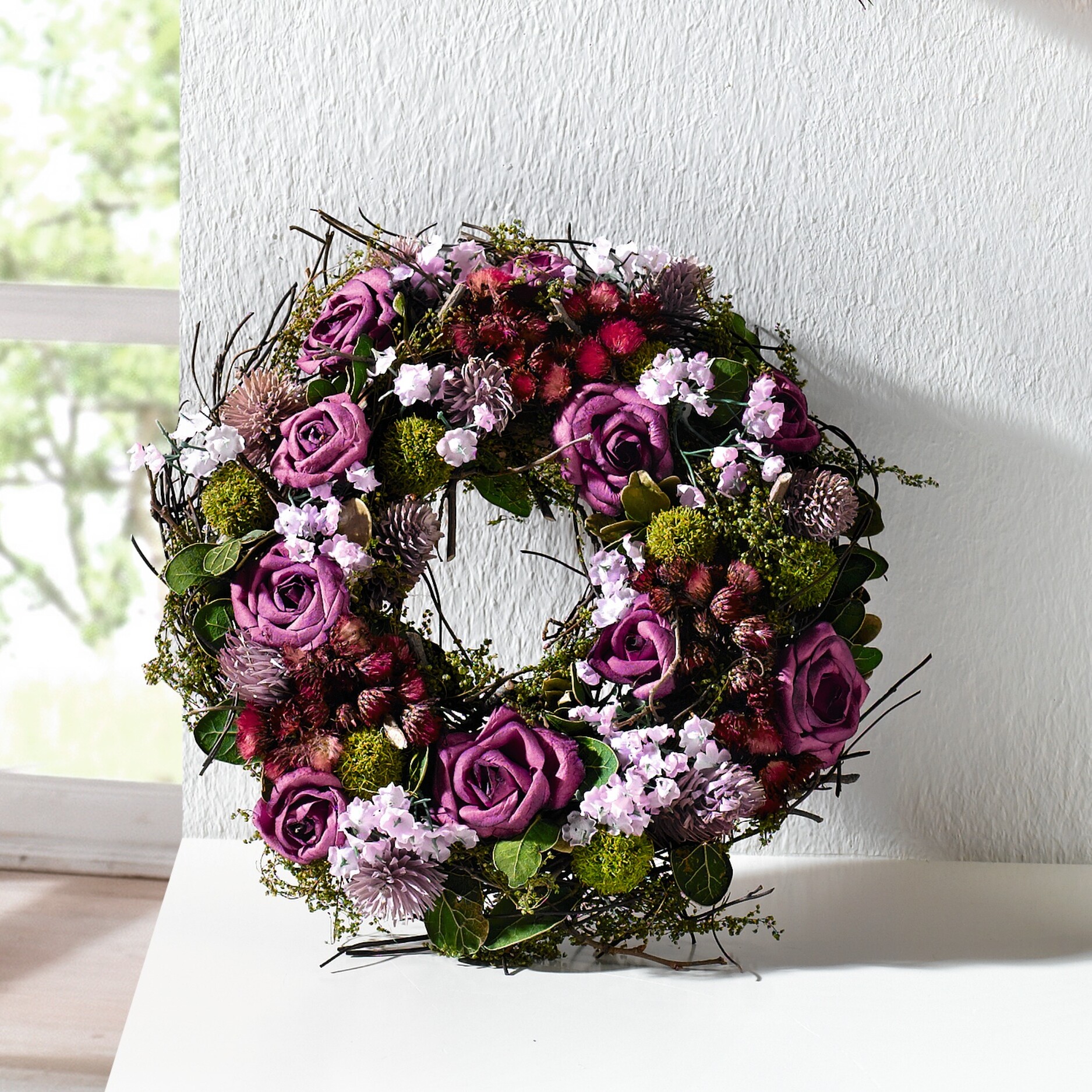 Acheter Couronne "rose lilas"  dans la boutique en ligne de Frank Flechtwaren
