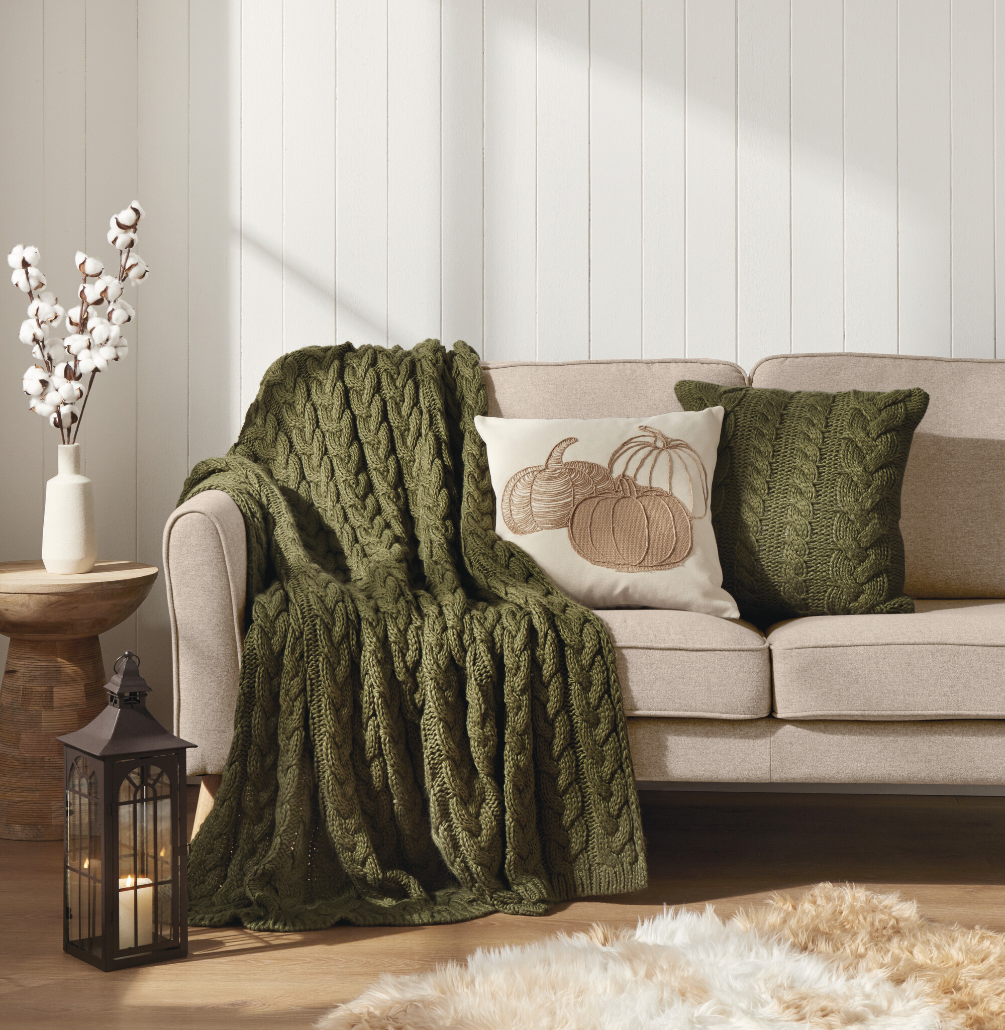 Acheter Housse de coussin "citrouilles rustiques"  dans la boutique en ligne de Frank Flechtwaren pour Automne