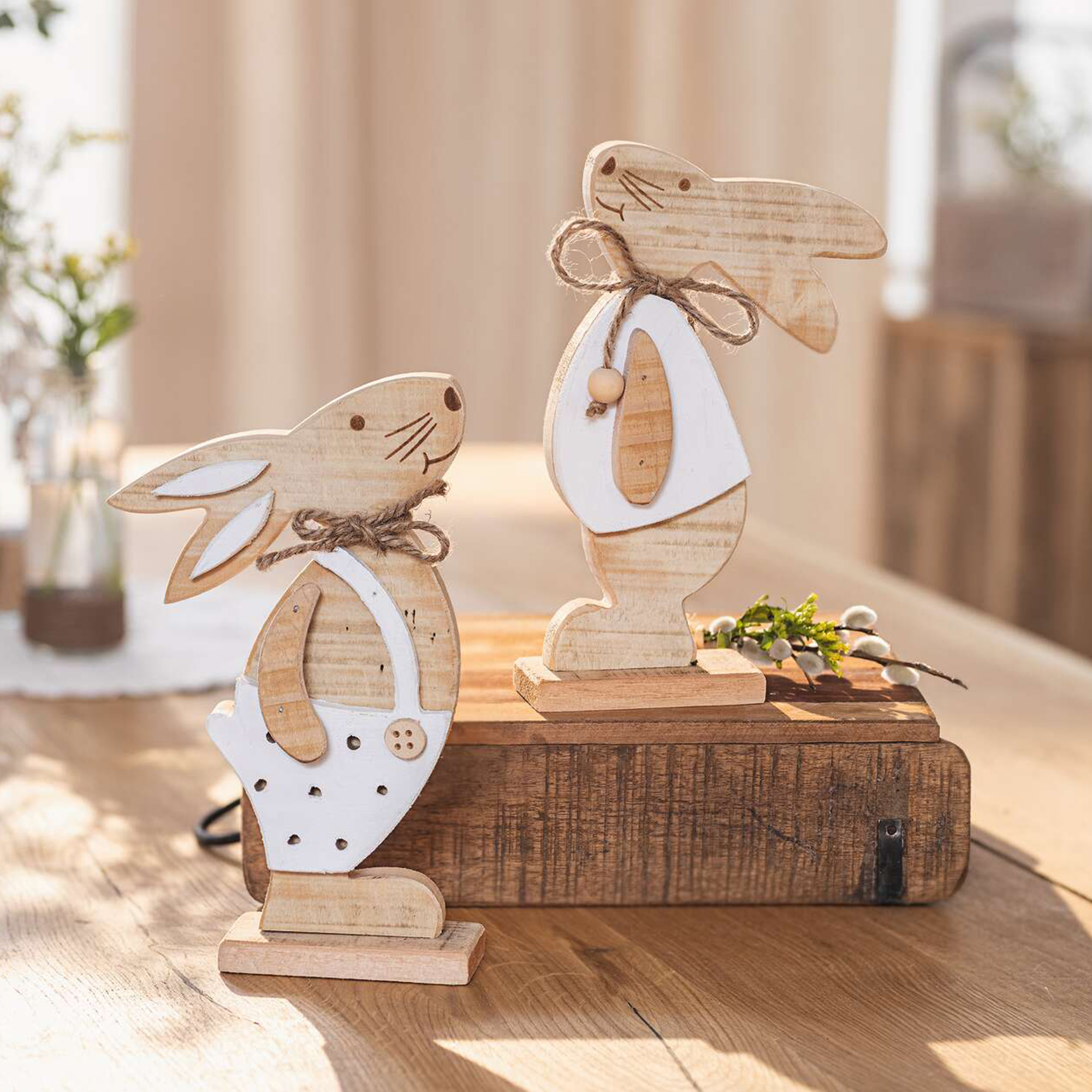 Acheter Lot de 2 lapins "Hansi & Franzi" dans la boutique en ligne de Frank Flechtwaren pour Pâques Acheter Lot de 2 lapins "Hansi & Franzi" dans la boutique en ligne de Frank Flechtwaren pour Pâques