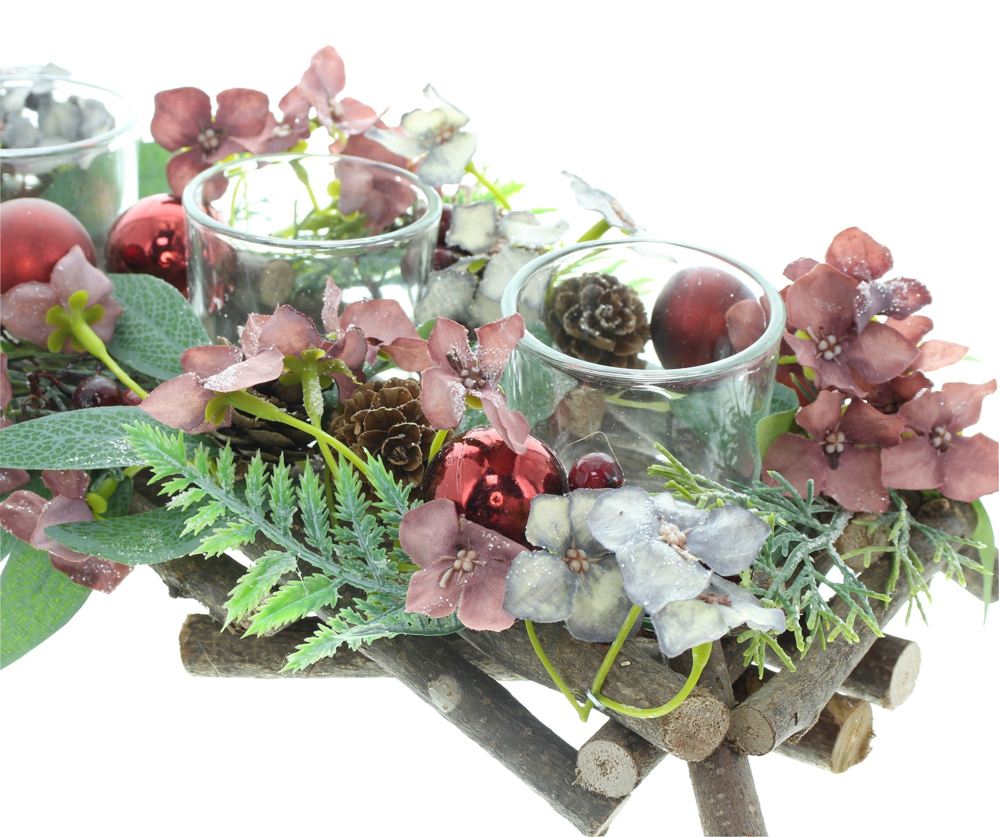 Acheter Photophore « Winter Blossom » dans la boutique en ligne de Frank Flechtwaren pour Couronnes et bouquets