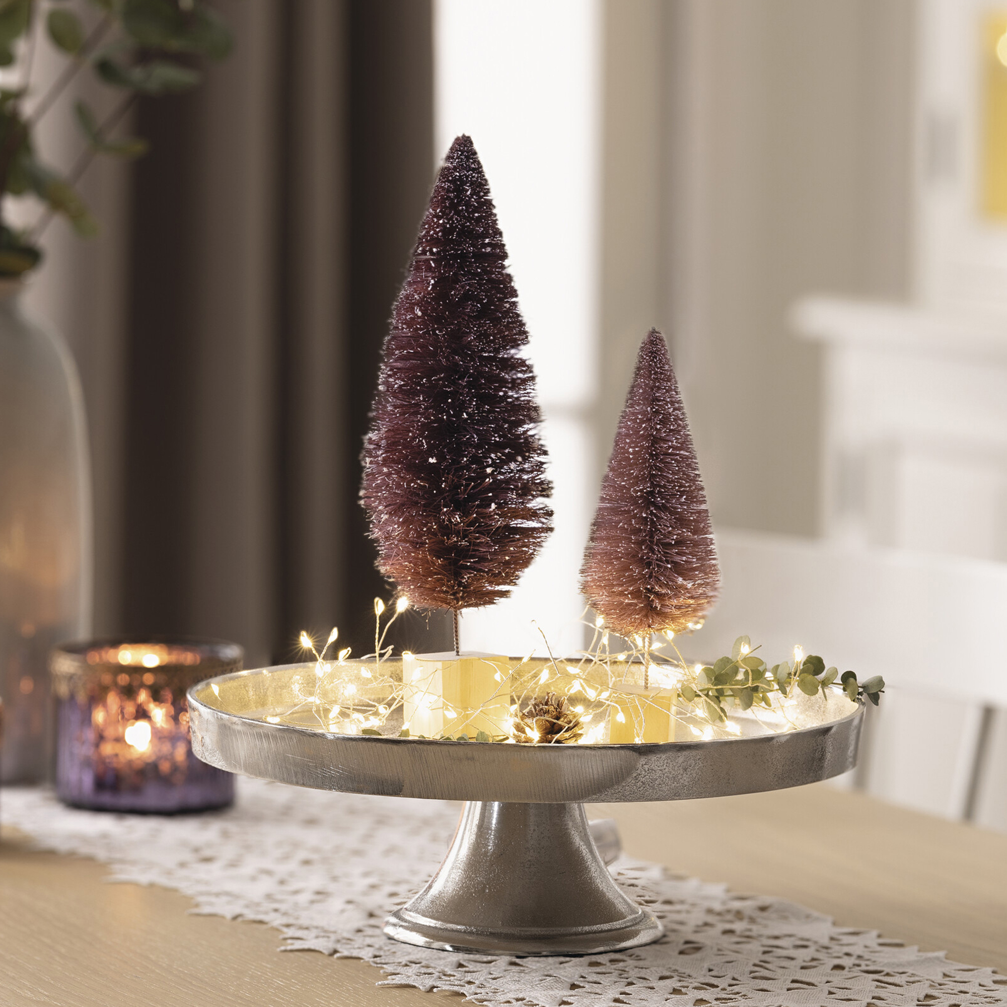 Acheter Lot de 2 sapins "rêve d'hiver"  dans la boutique en ligne de Frank Flechtwaren pour Noël
