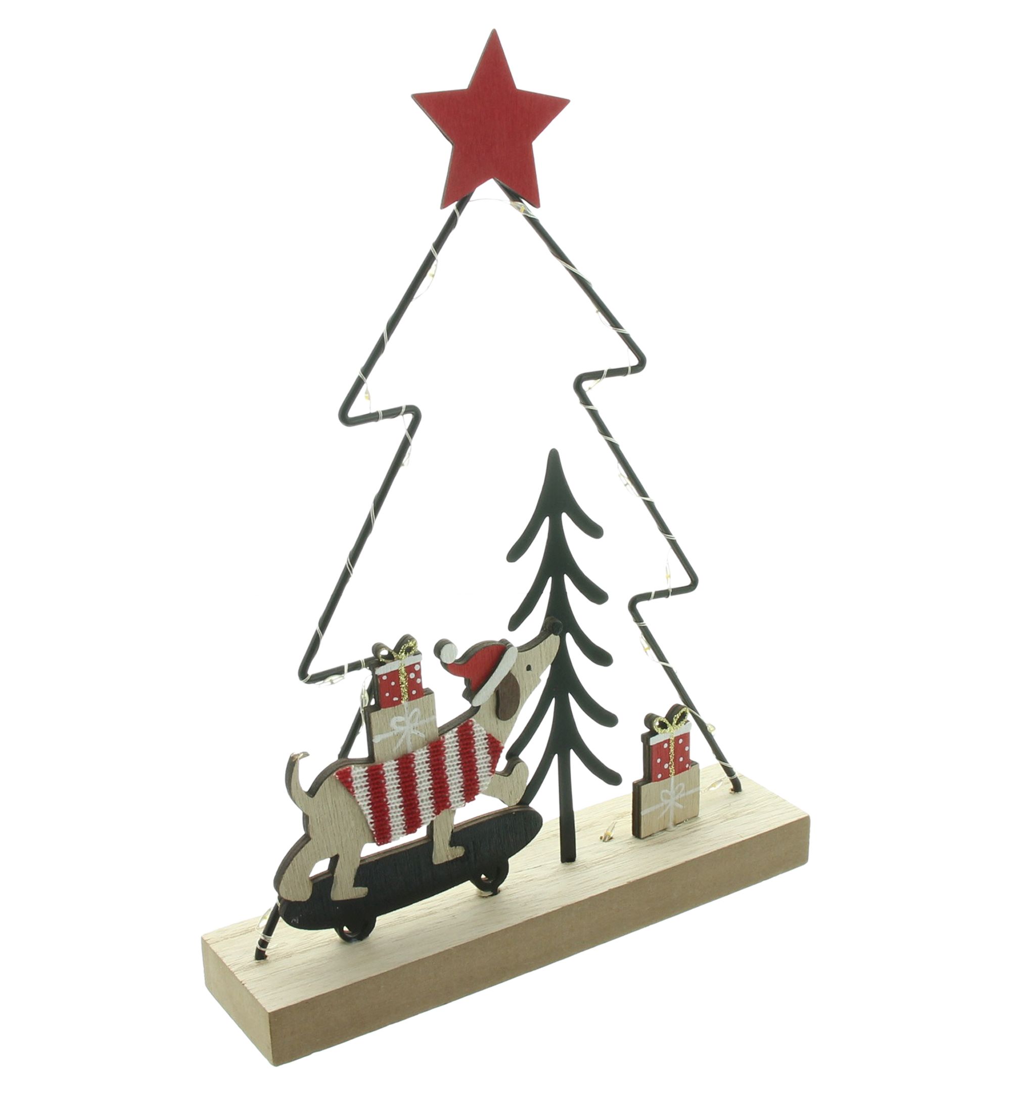Acheter Sapin LED « Teckel sur skateboard » dans la boutique en ligne de Frank Flechtwaren pour Sapins