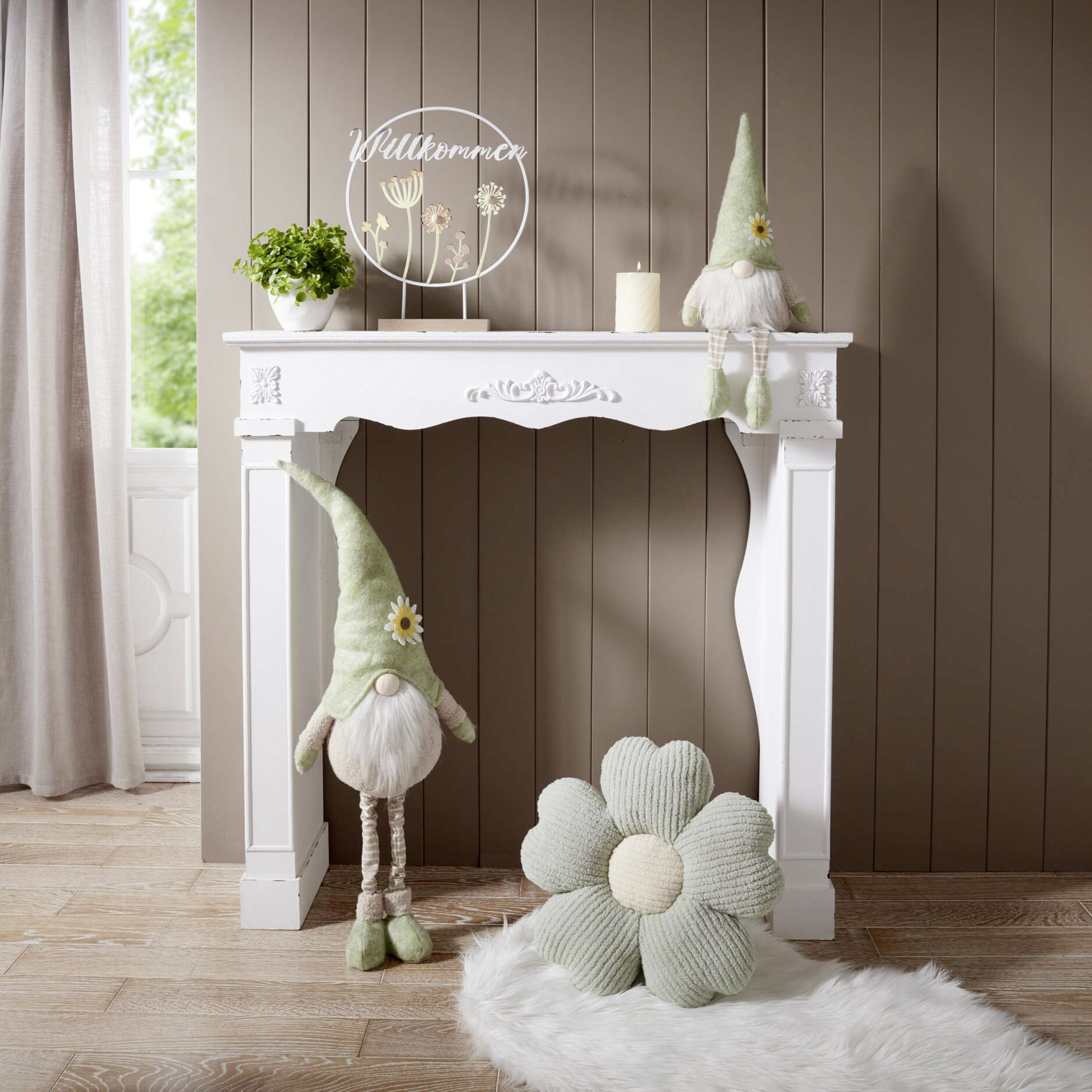 Acheter Lutin "bonnet fleuri"  dans la boutique en ligne de Frank Flechtwaren pour Figurines décoratives