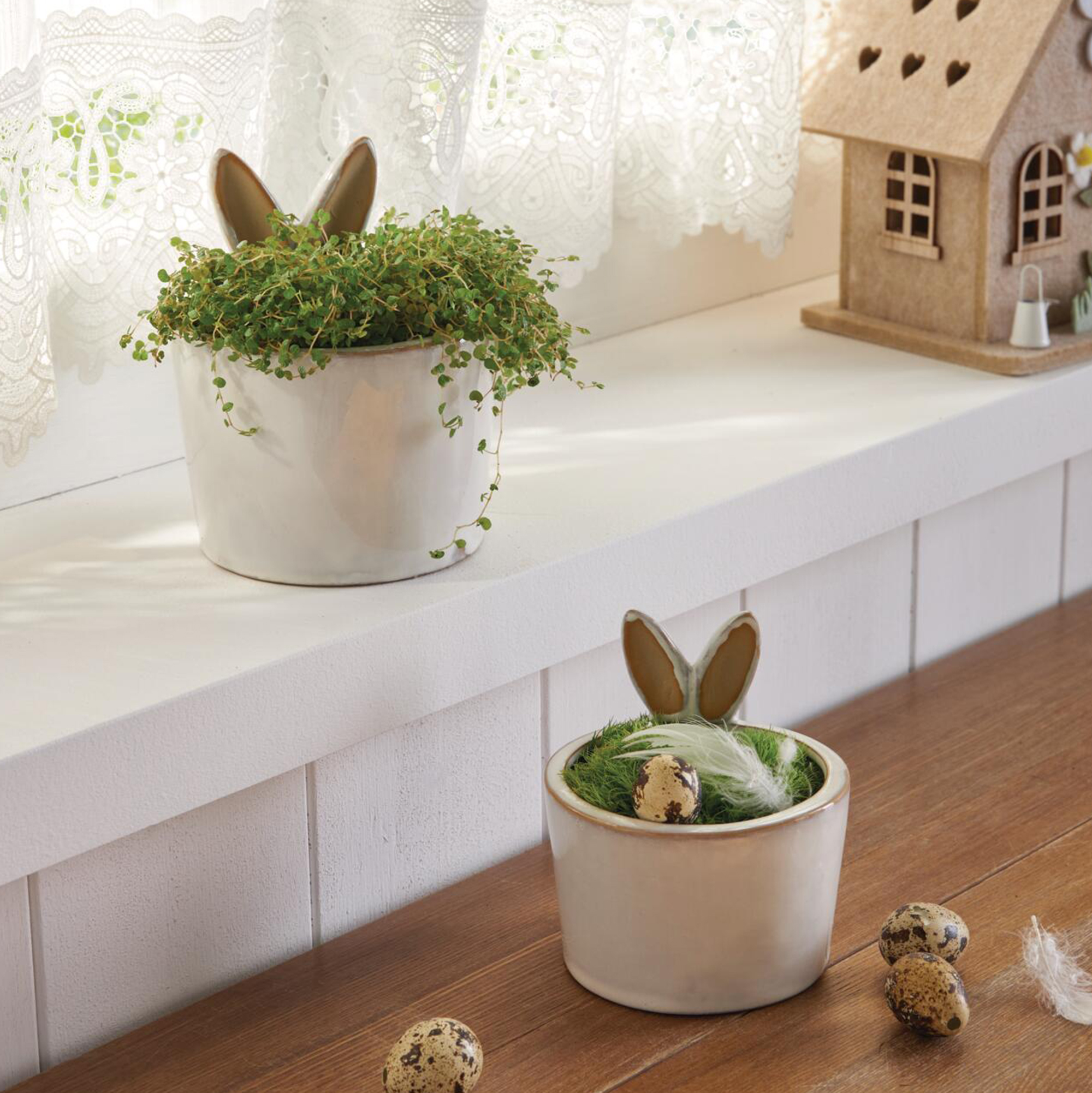 Acheter Lot de 2 jardinières "oreilles de lapin"  dans la boutique en ligne de Frank Flechtwaren