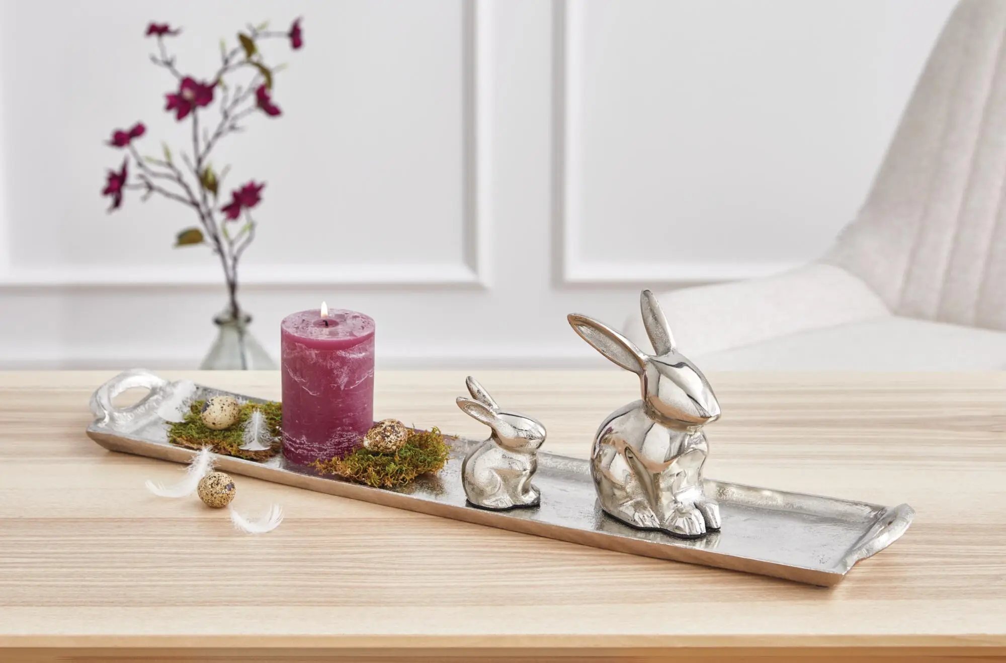 Acheter Lot de 2 figures "lapin argenté"  dans la boutique en ligne de Frank Flechtwaren pour Lapin &amp; co