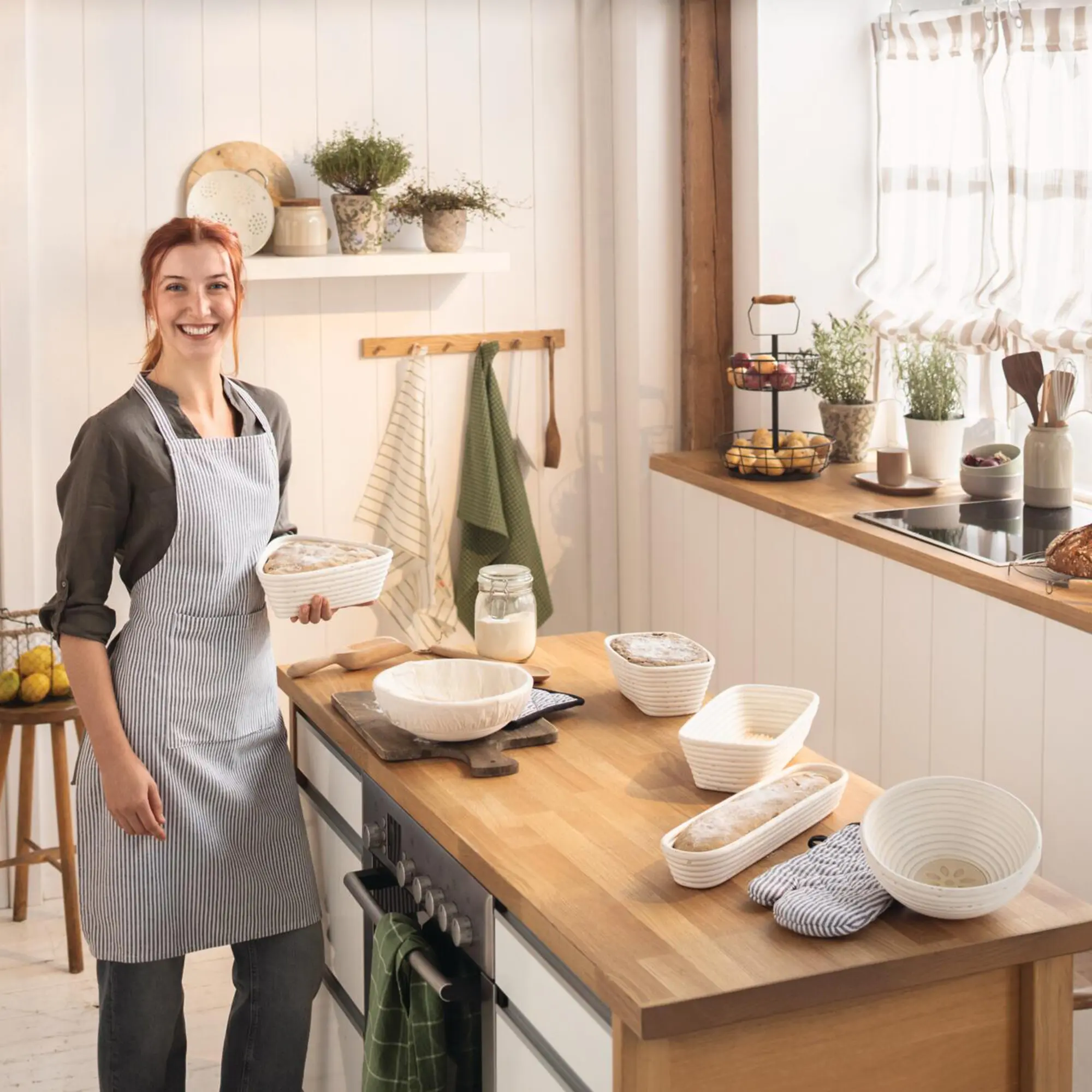 Acheter Banneton "rond" avec insert  dans la boutique en ligne de Frank Flechtwaren pour Cuisine