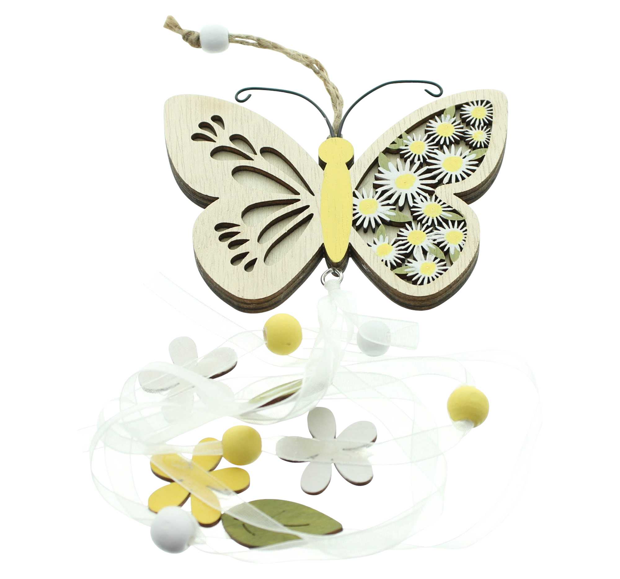 Acheter Lot de 4 suspensions "papillon"  dans la boutique en ligne de Frank Flechtwaren pour Pâques