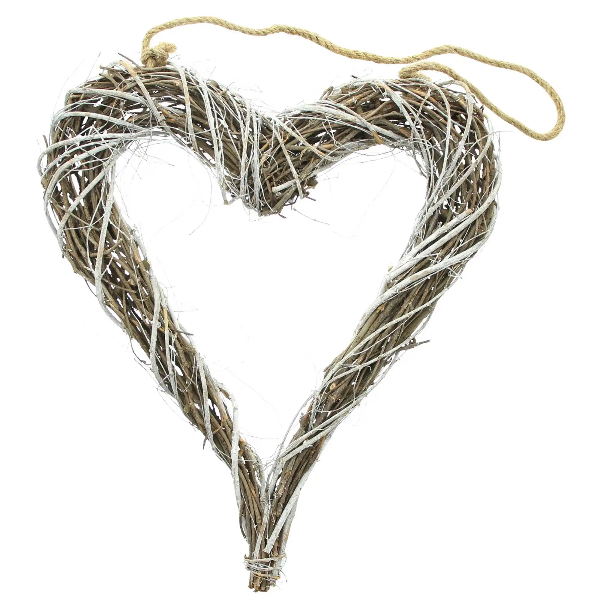 Acheter Suspension coeur "brindilles blanches"  dans la boutique en ligne de Frank Flechtwaren pour Pâques