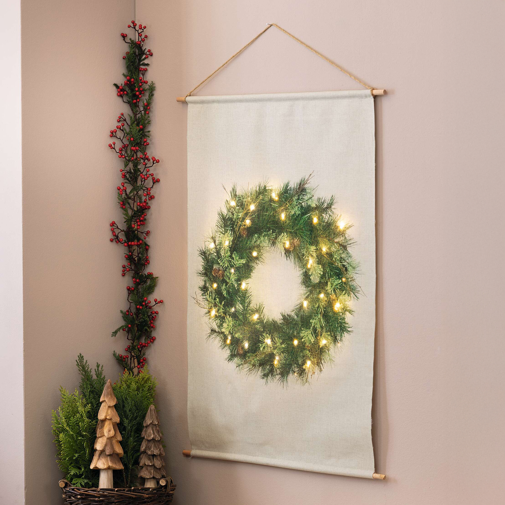 Acheter Décoration murale "couronne de Noël"  dans la boutique en ligne de Frank Flechtwaren