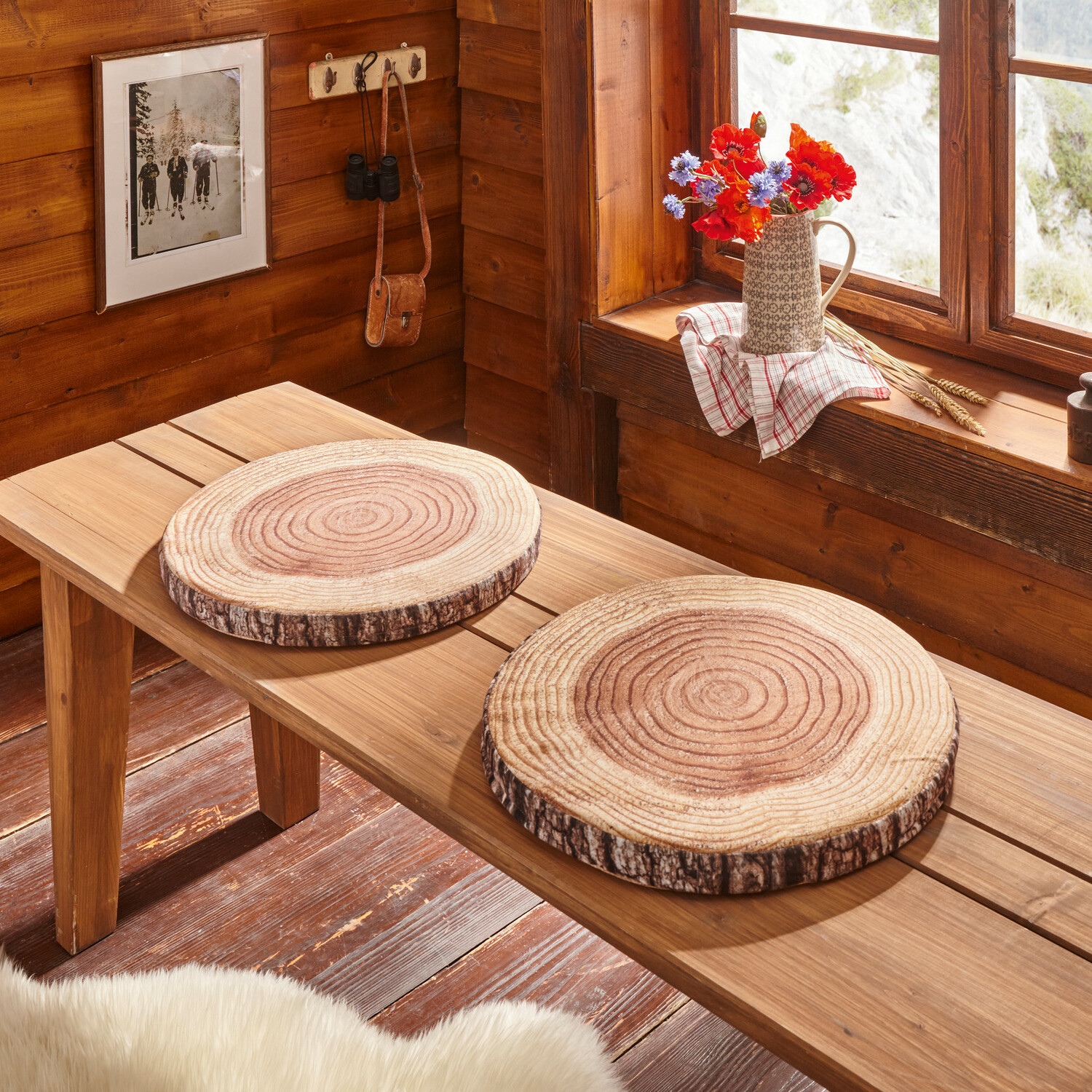 Acheter Galette de chaise "rondin"  dans la boutique en ligne de Frank Flechtwaren