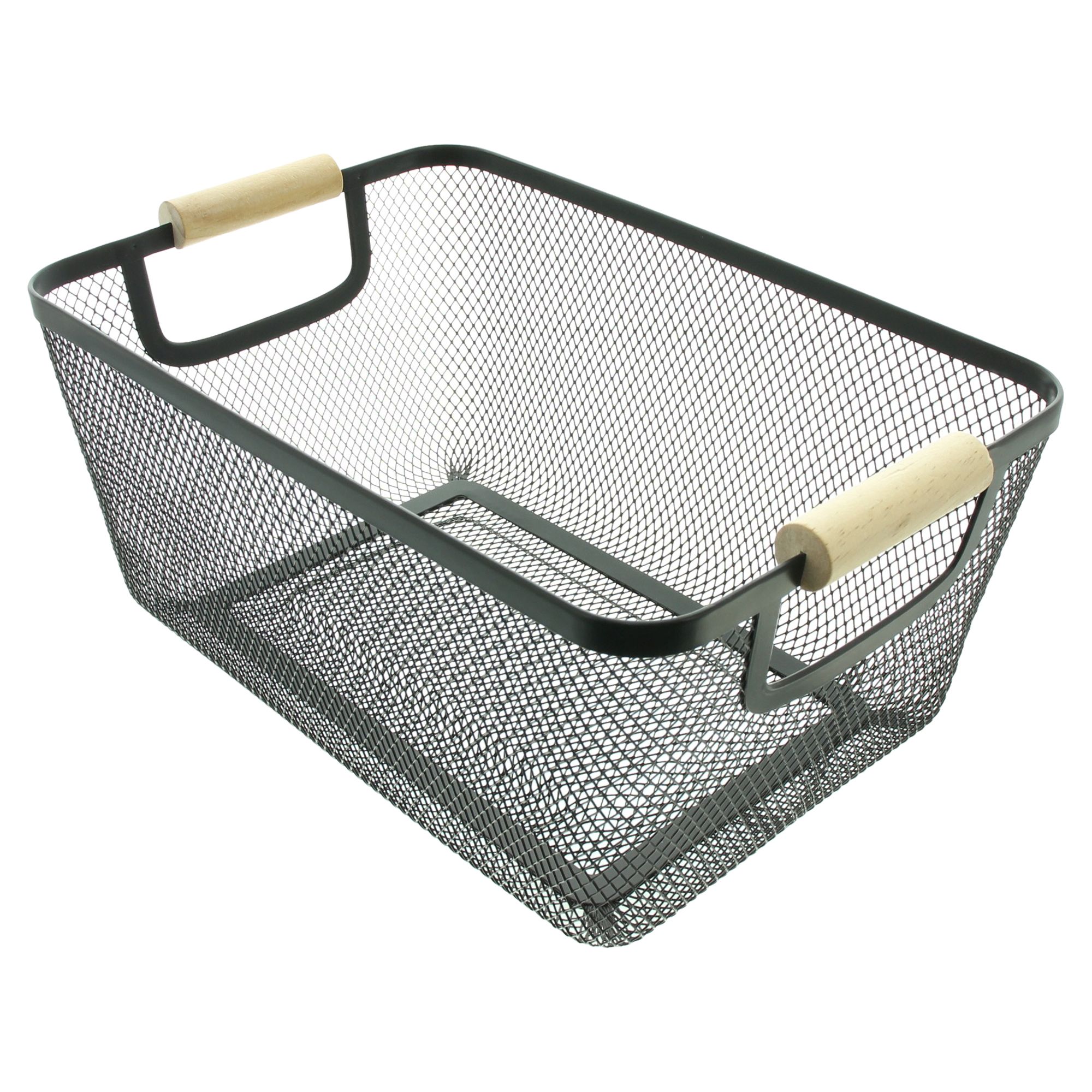 Acheter Panier métallique "poignées bambou"  dans la boutique en ligne de Frank Flechtwaren pour Salon
