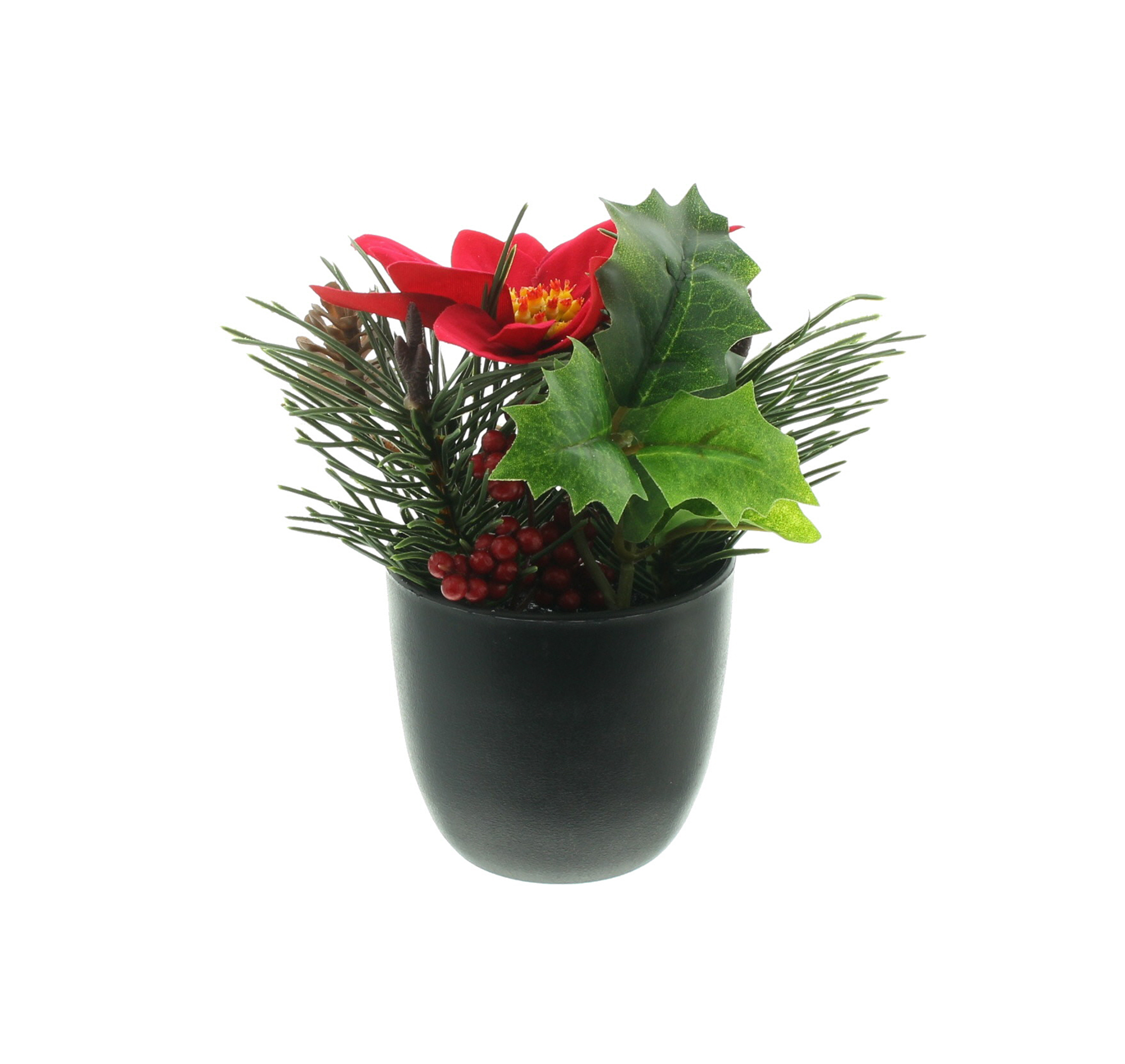Acheter Composition florale artificielle "Poinsettia"  dans la boutique en ligne de Frank Flechtwaren pour Noël