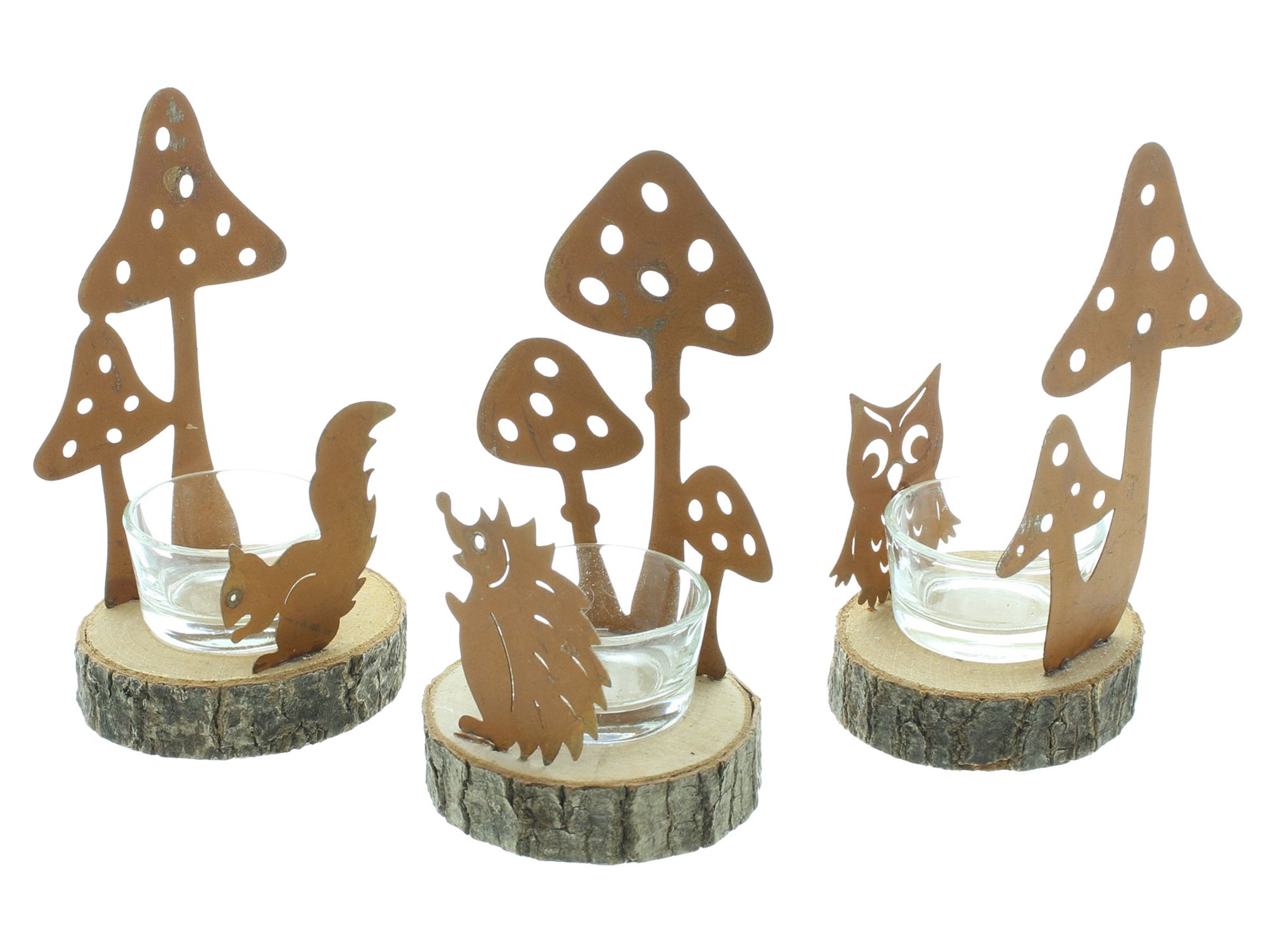 Acheter Lot de 3 bougeoirs "automne"  dans la boutique en ligne de Frank Flechtwaren pour Automne