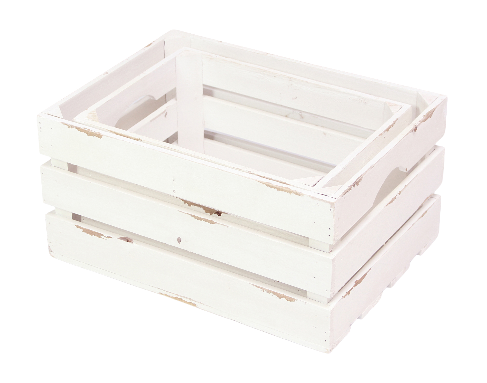 Acheter Lot de 2 cagettes "Used-Look"  dans la boutique en ligne de Frank Flechtwaren pour Shabby Chic