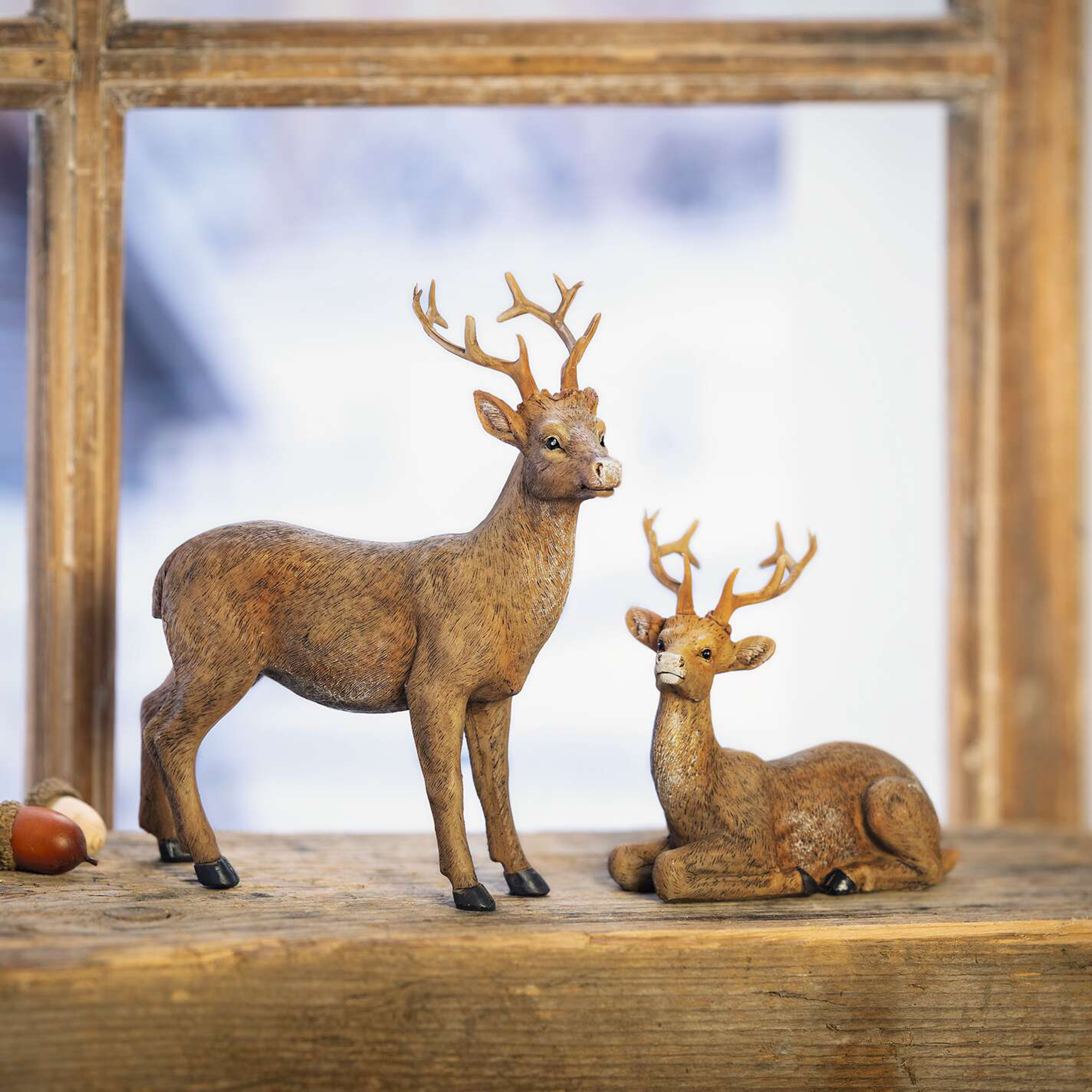 Acheter Lot de 2 figurines "cerf"  dans la boutique en ligne de Frank Flechtwaren