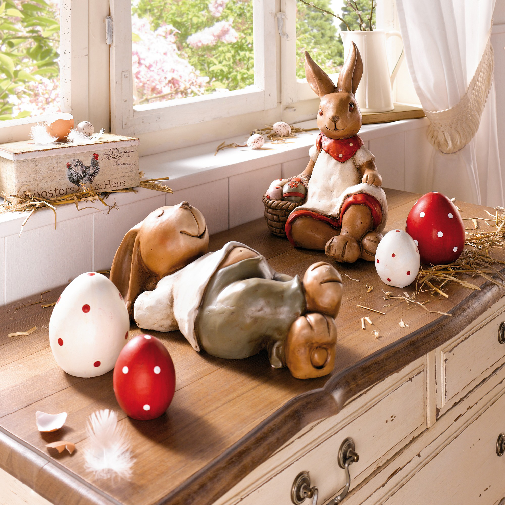 Acheter Lot de 4 oeufs "points"  dans la boutique en ligne de Frank Flechtwaren