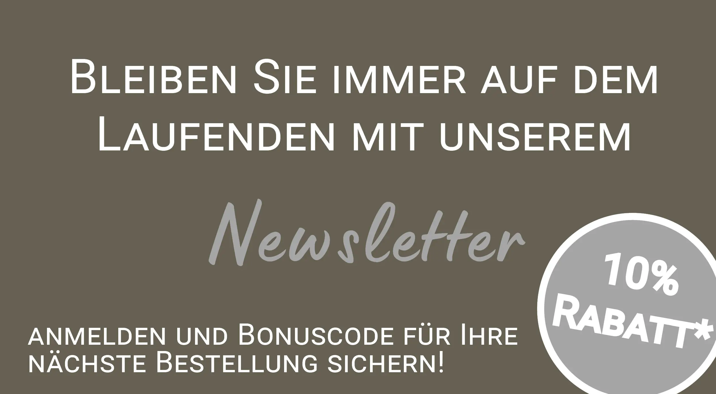 Inscription à la newsletter : information sur le code bonus et la réduction pour la prochaine commande