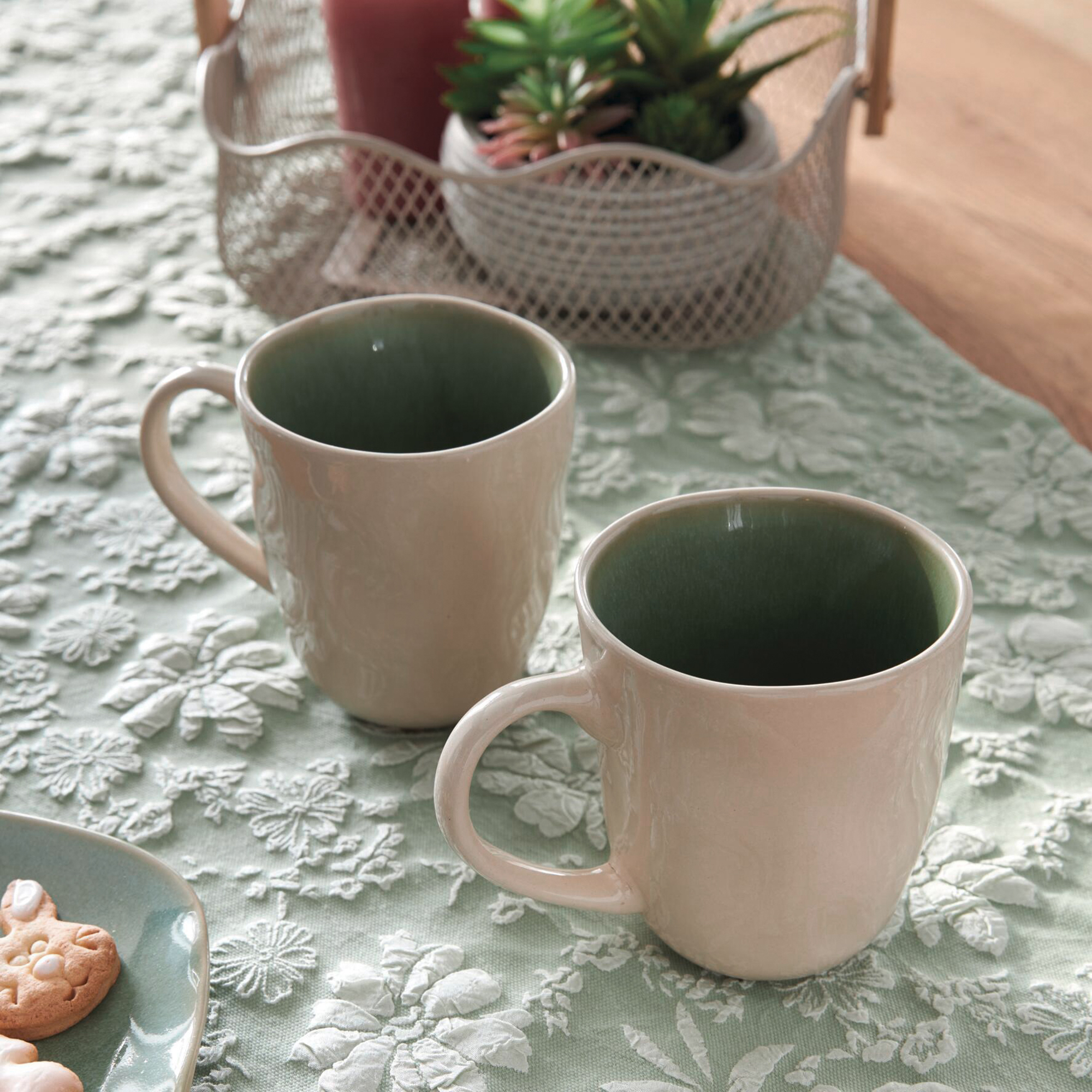 Acheter Lot de 2 tasses "organic"  dans la boutique en ligne de Frank Flechtwaren pour La petite table, couvre-toi !